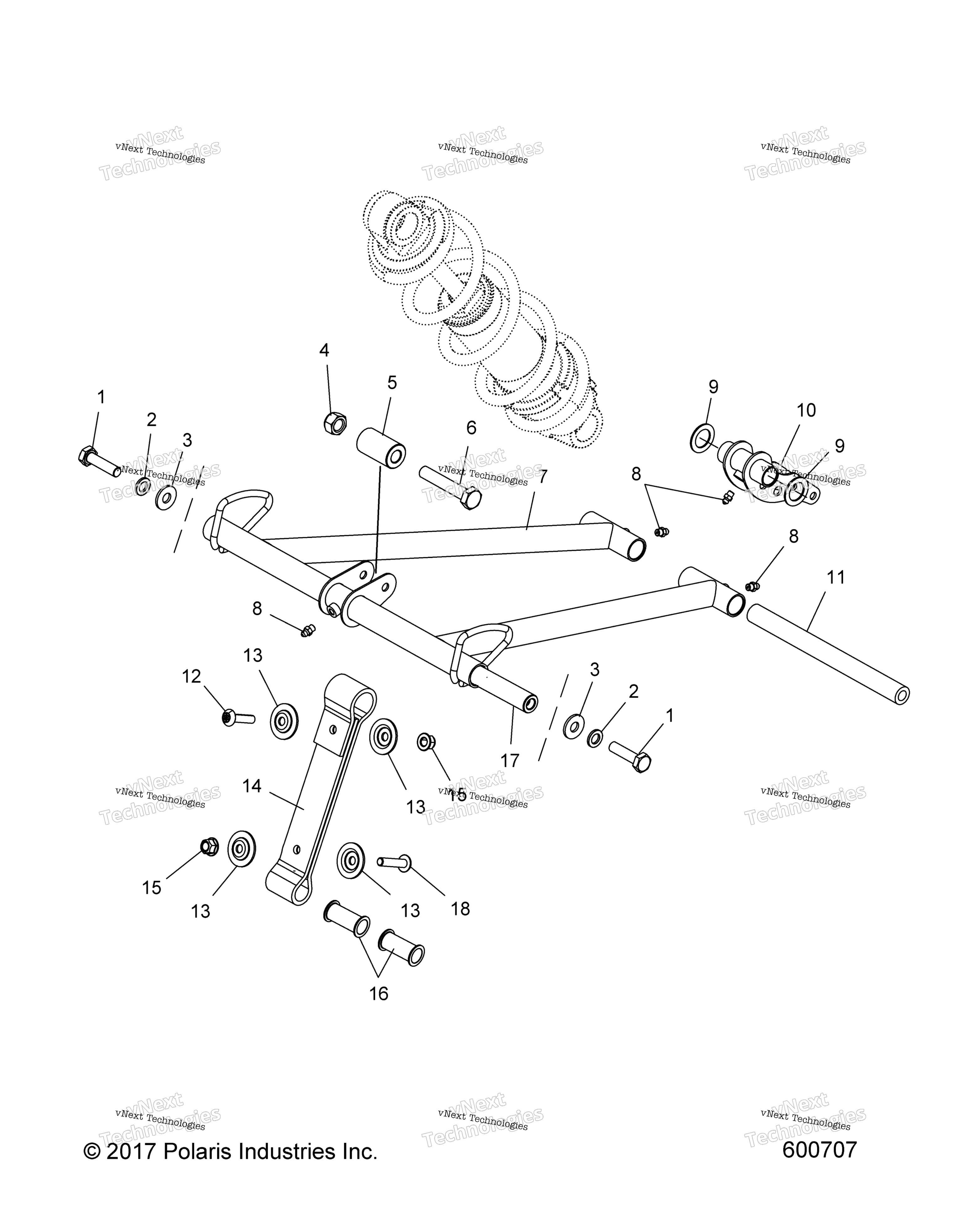Suspension, Torque Arm, передний All Options