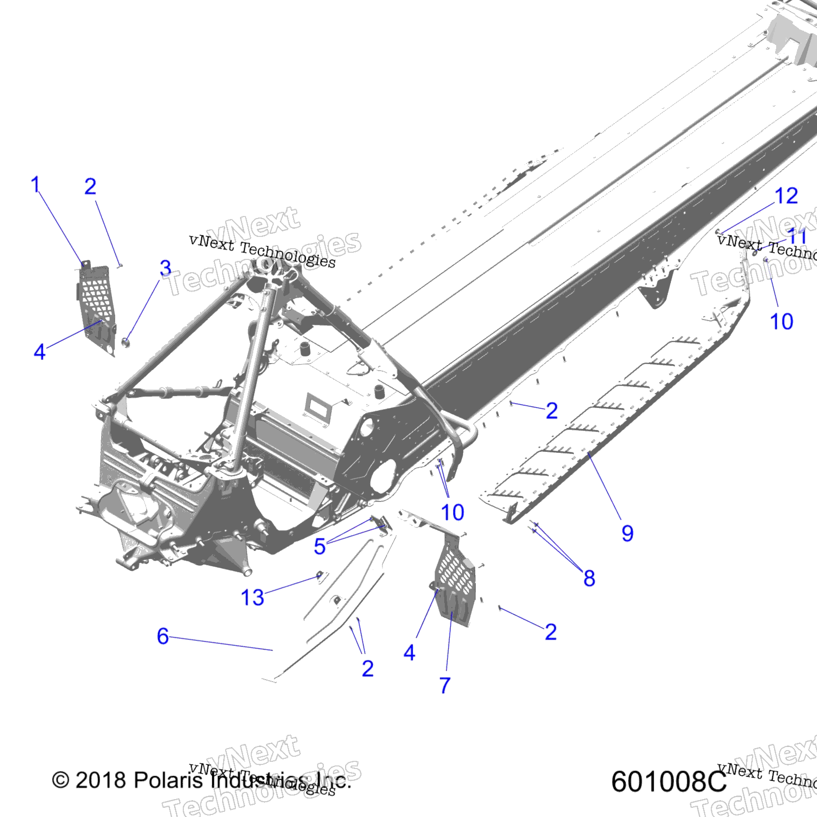 Chassis, сцепление Guard, Footrests, и Running Boards All Options