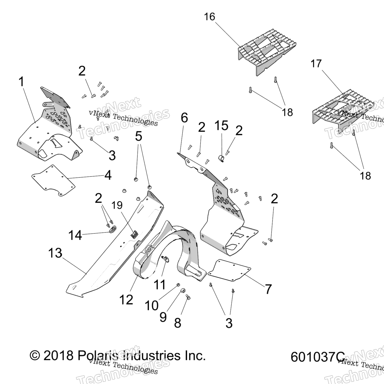 Chassis, сцепление защита & Footrests All Options