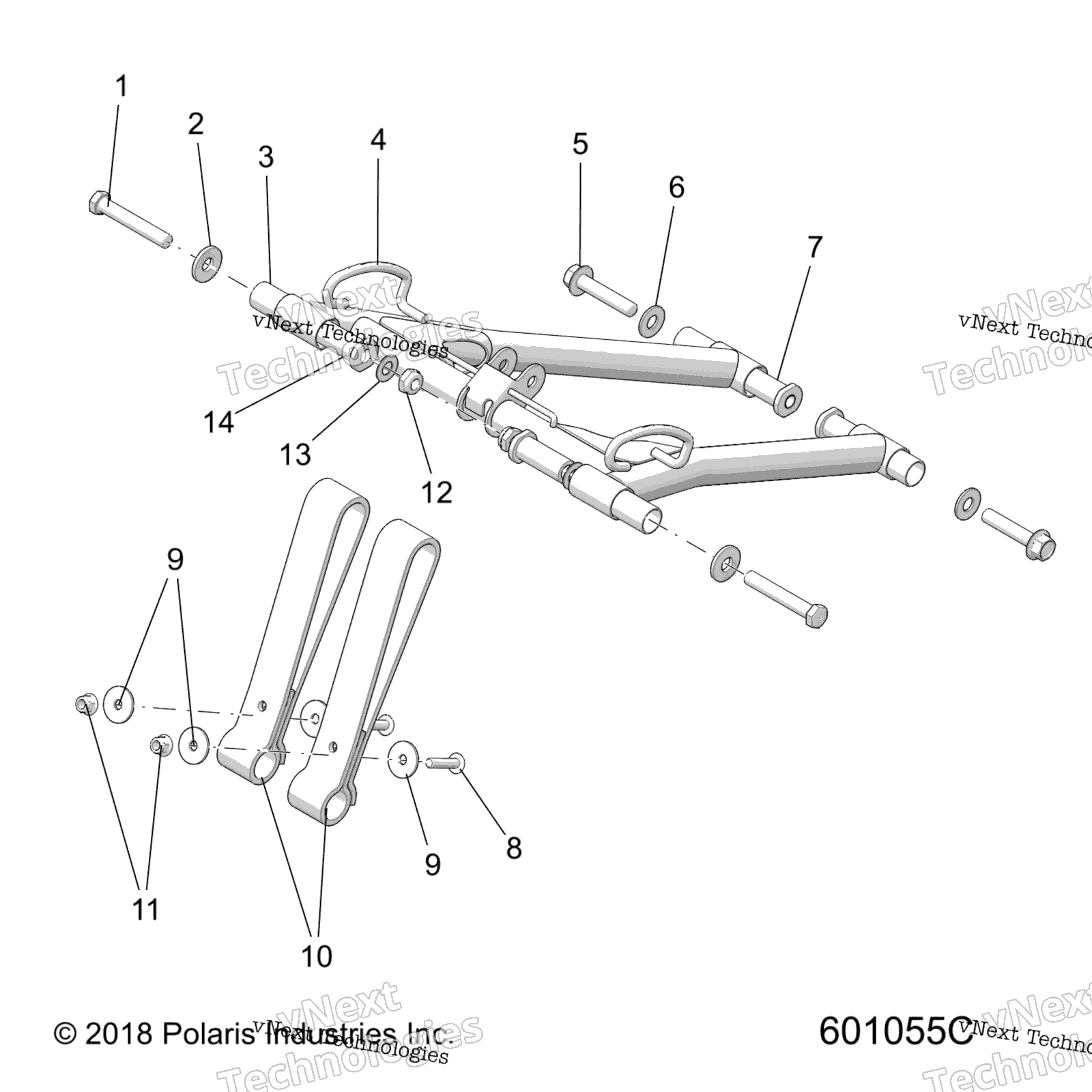 Suspension, Torque Arm, передний