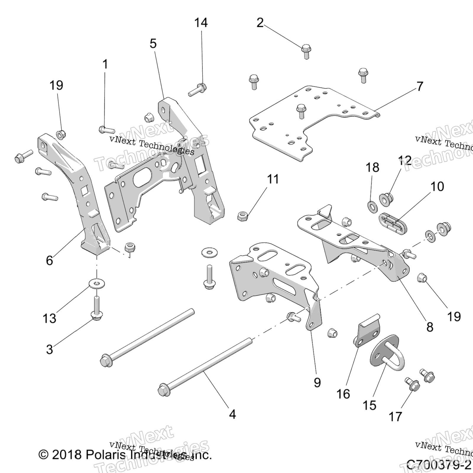 Chassis, Mount, передний Gearcase