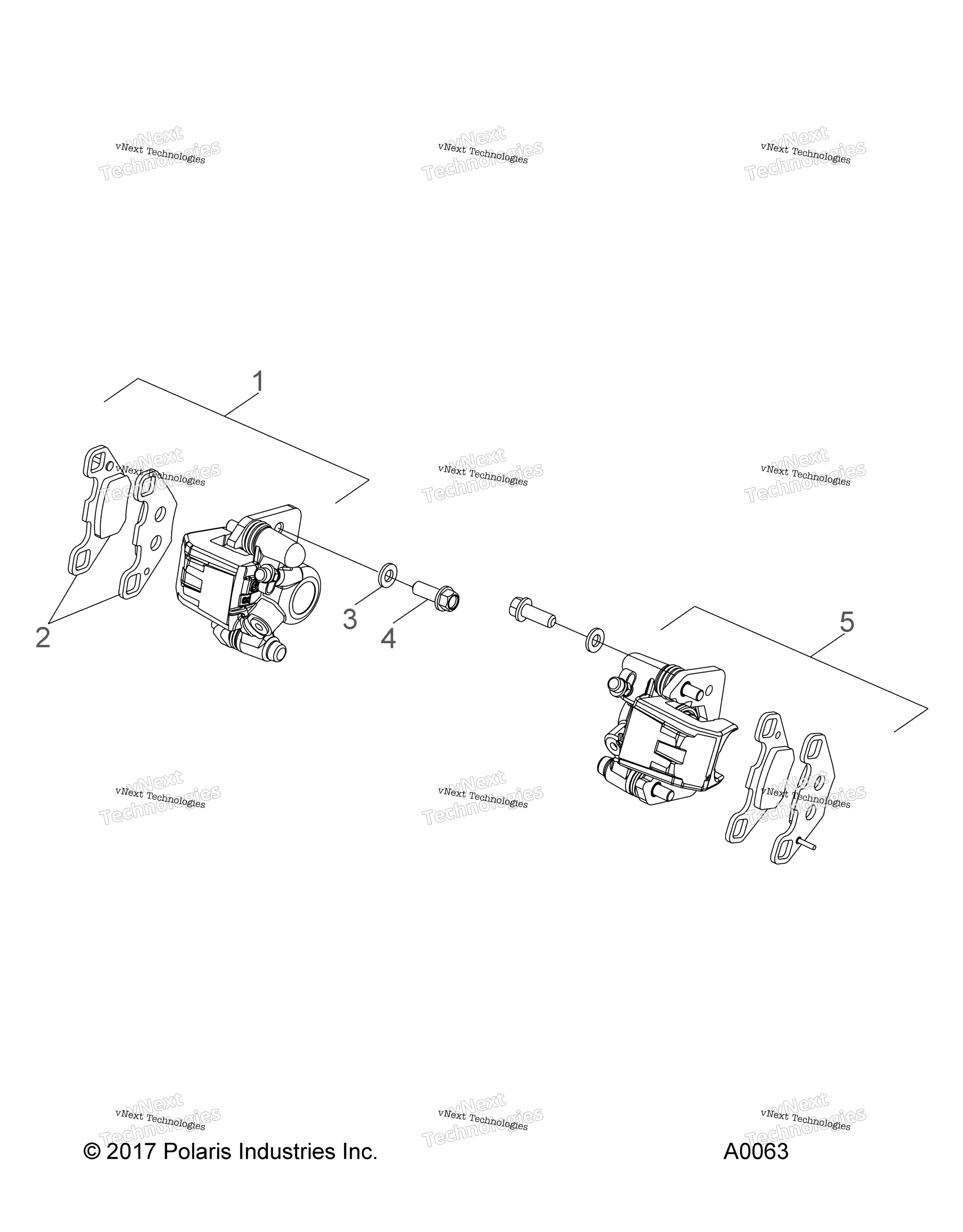 Brakes, Caliper, передний