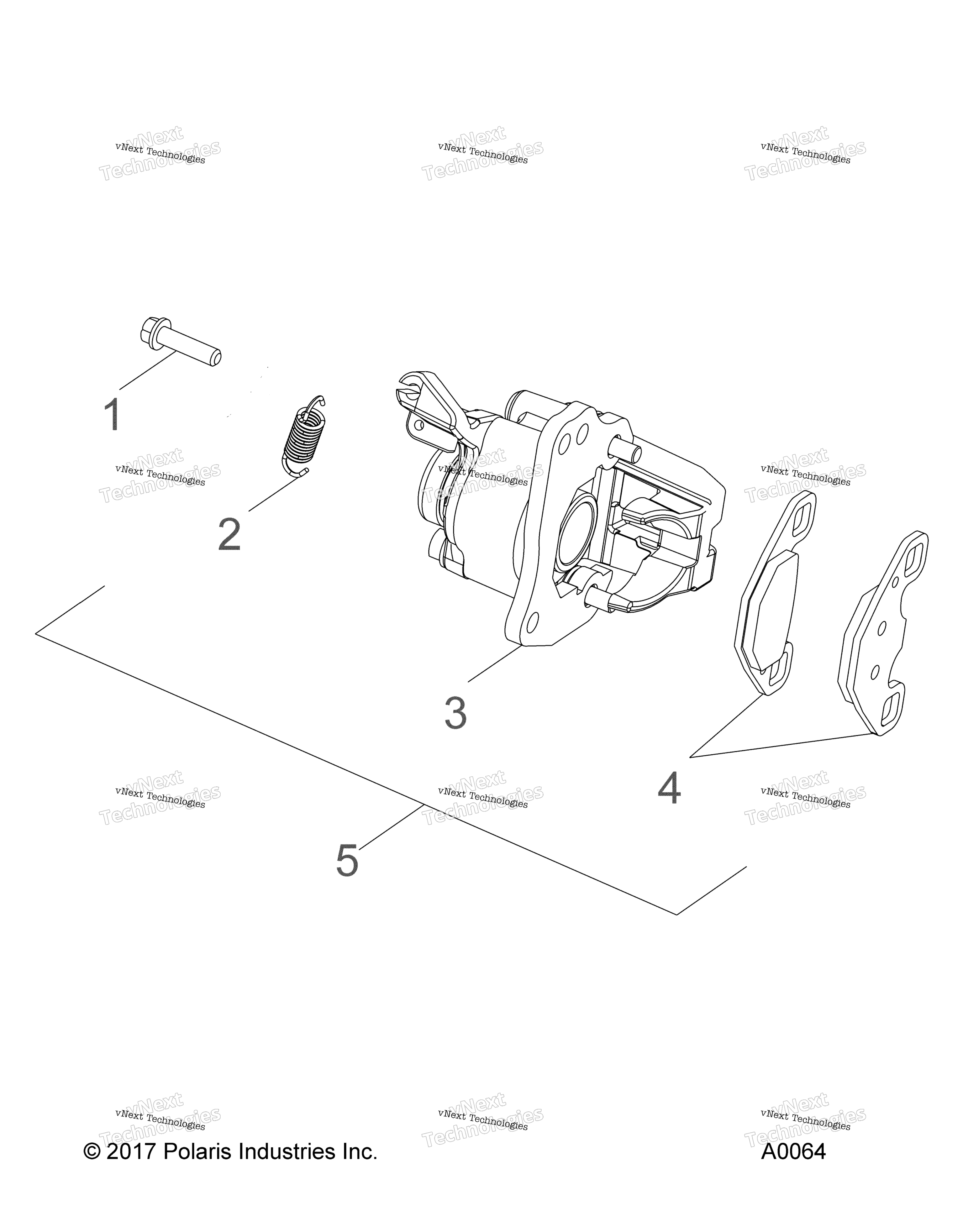 Brakes, Caliper, задний
