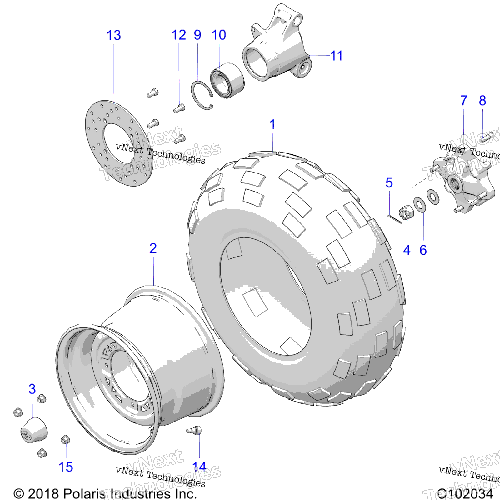Колёса, задние Tire & Brake Disc