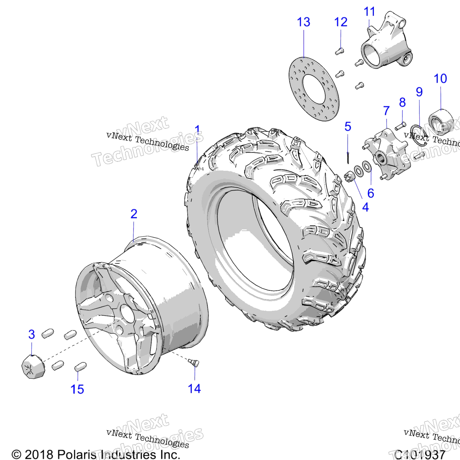 Колёса, задние Tire & Brake Disc