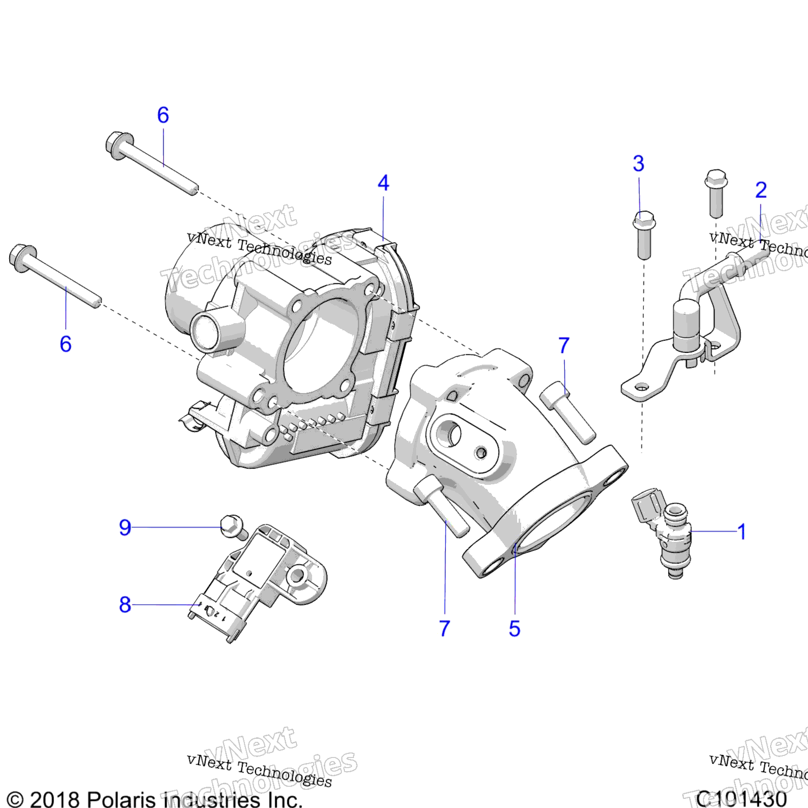 Двигатель, дроссельный узел & Fuel Rail