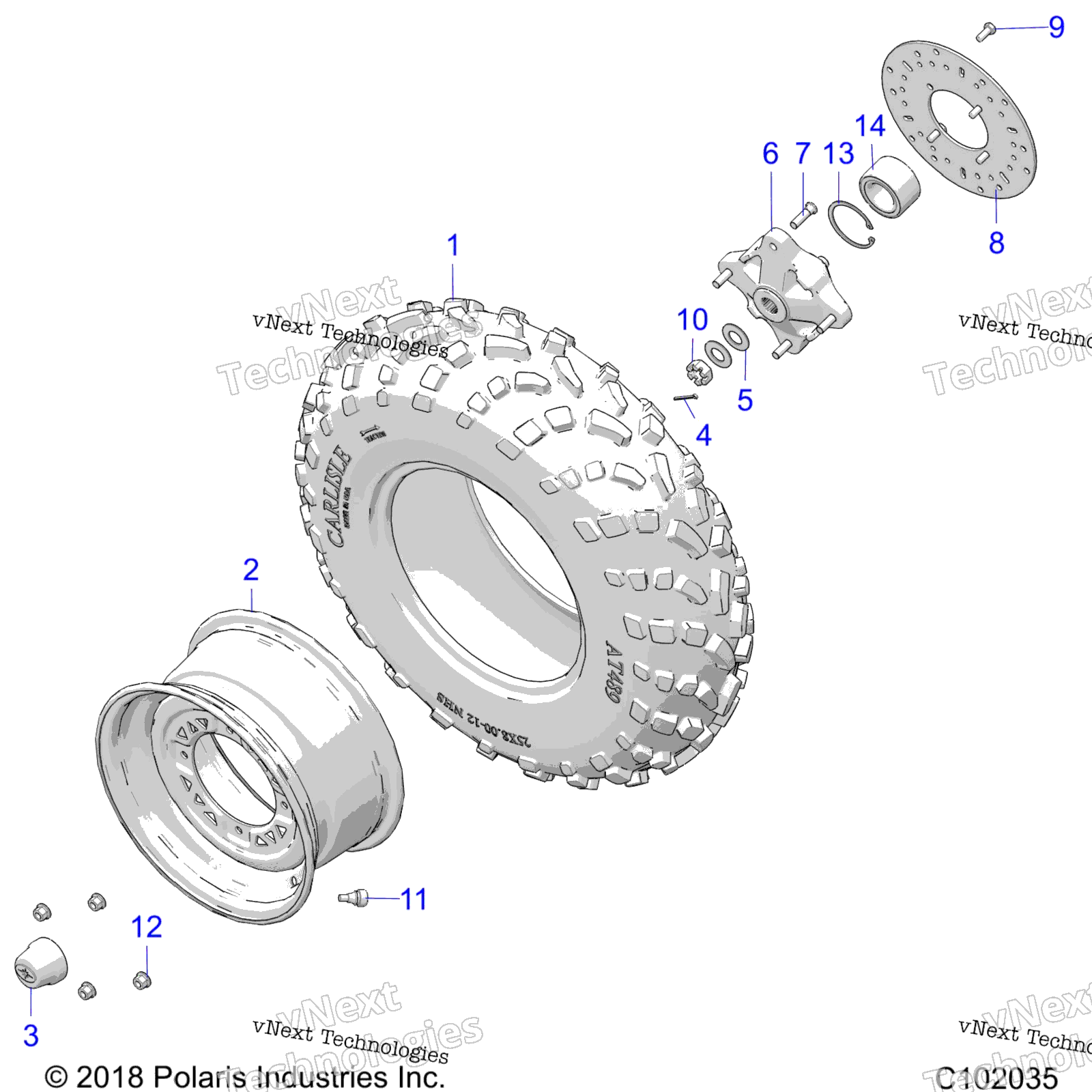 Колёса, передние Tire & Brake Disc