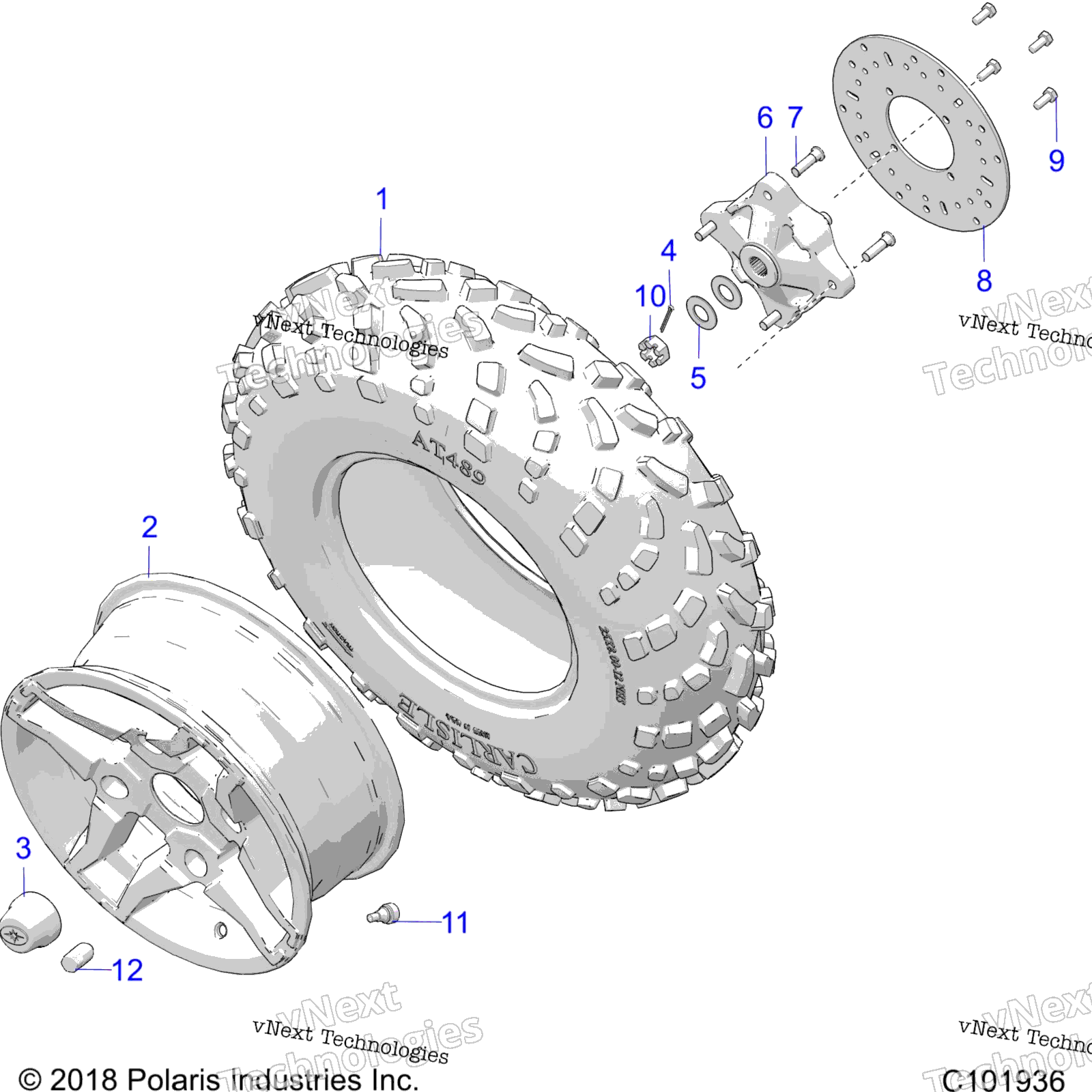 Колёса, передние Tire & Brake Disc