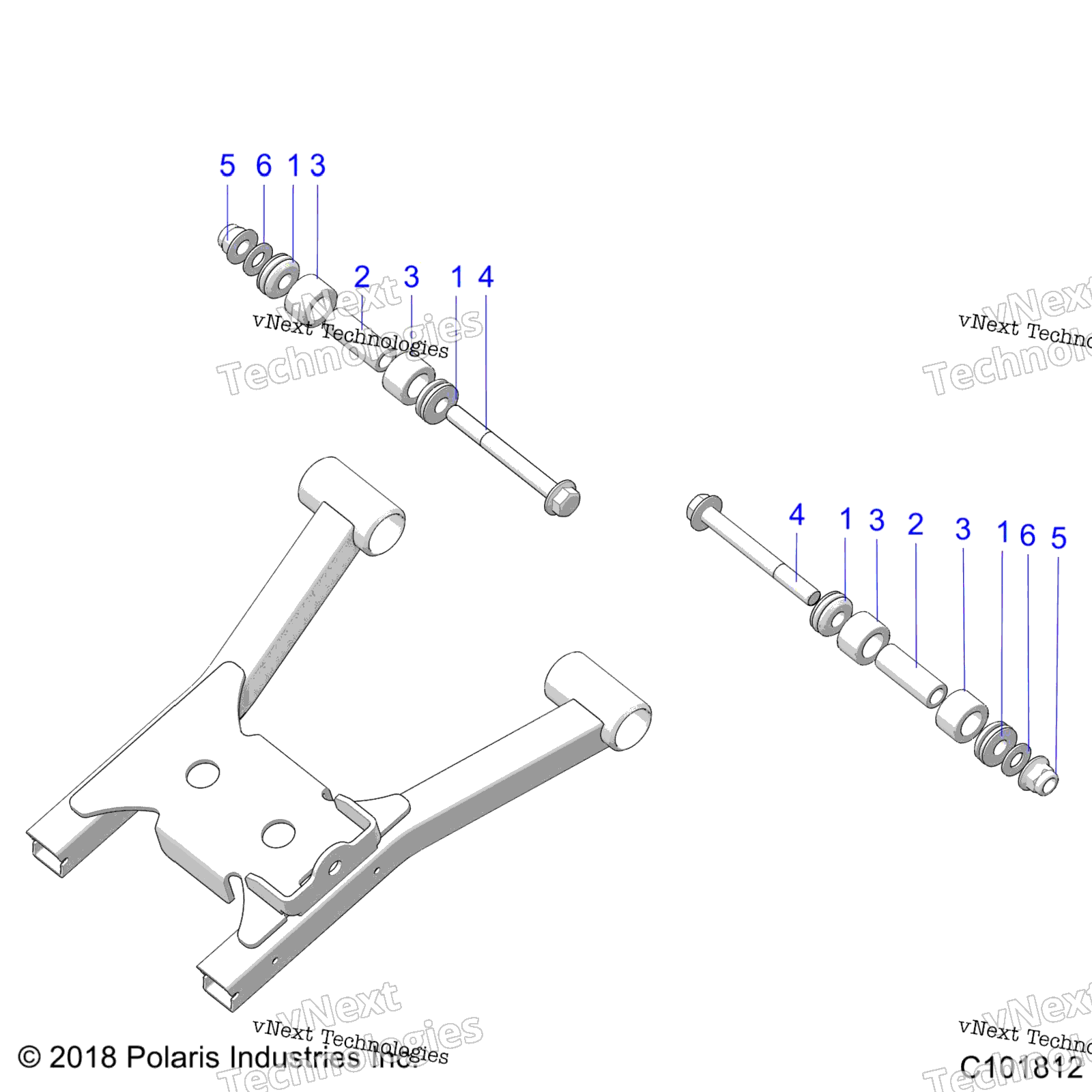 Подвеска, задняя Aarm Mounting & Bushings (C101812]
