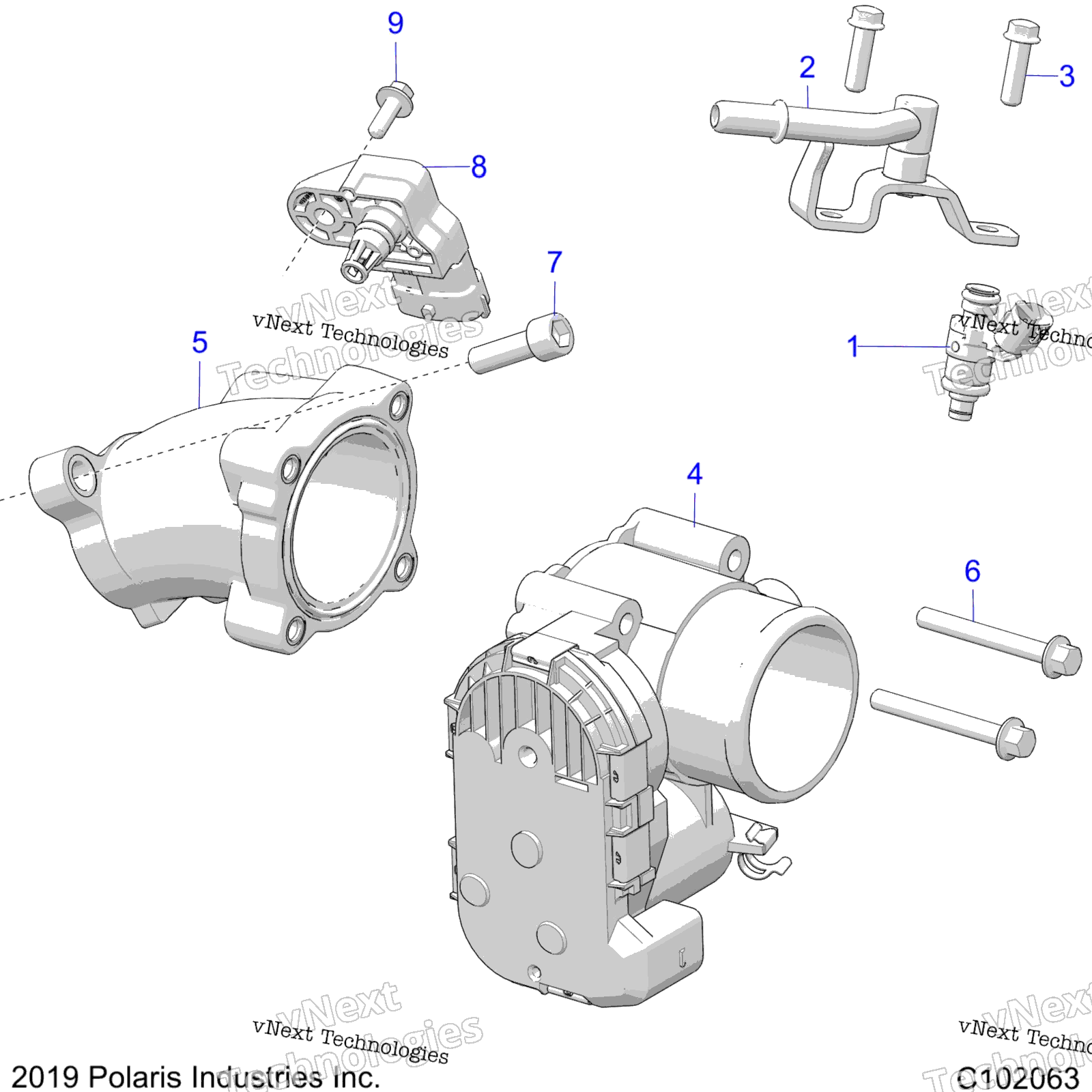 Двигатель, дроссельный узел & Fuel Rail