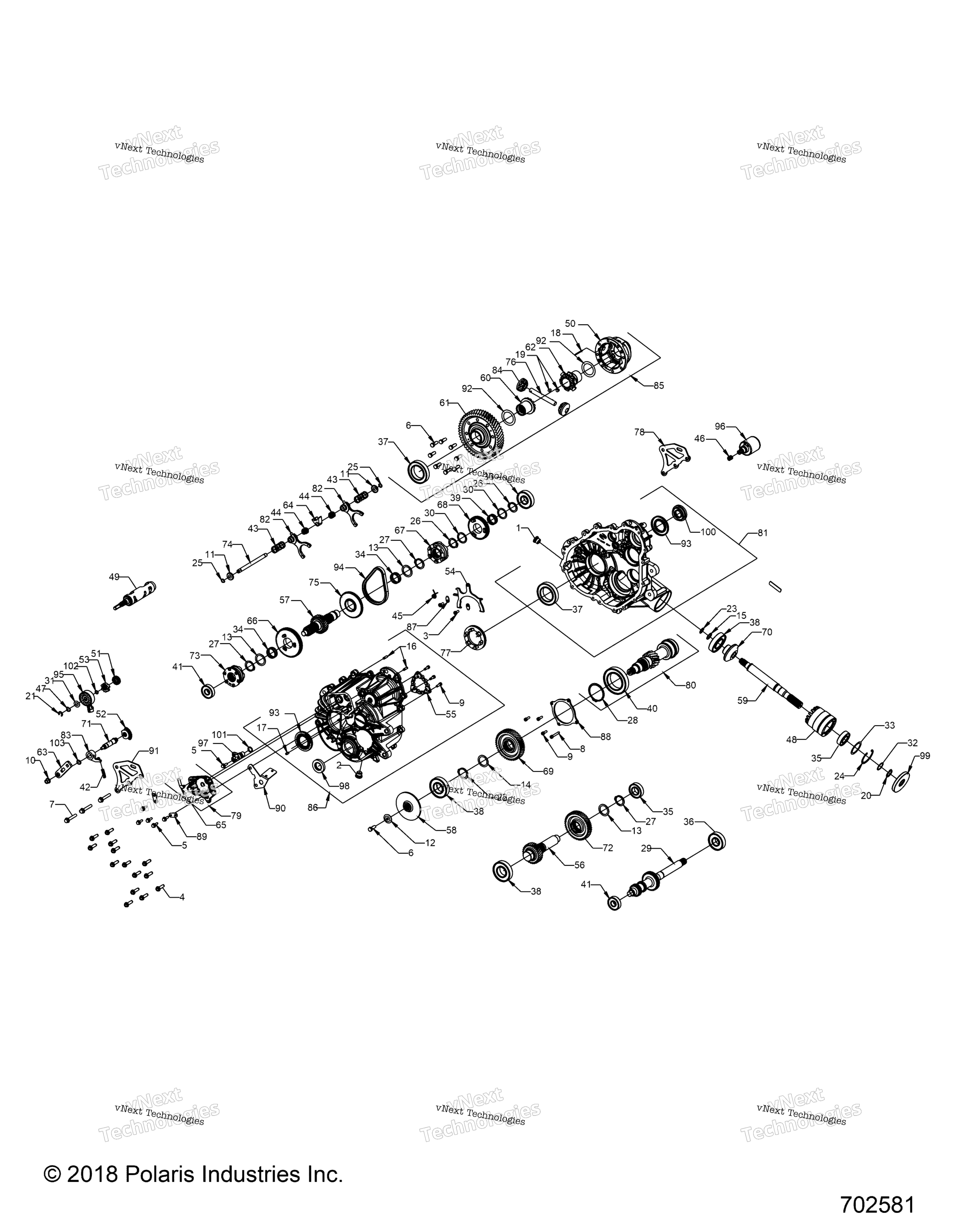 Трансмиссия, главный редуктор (702581)