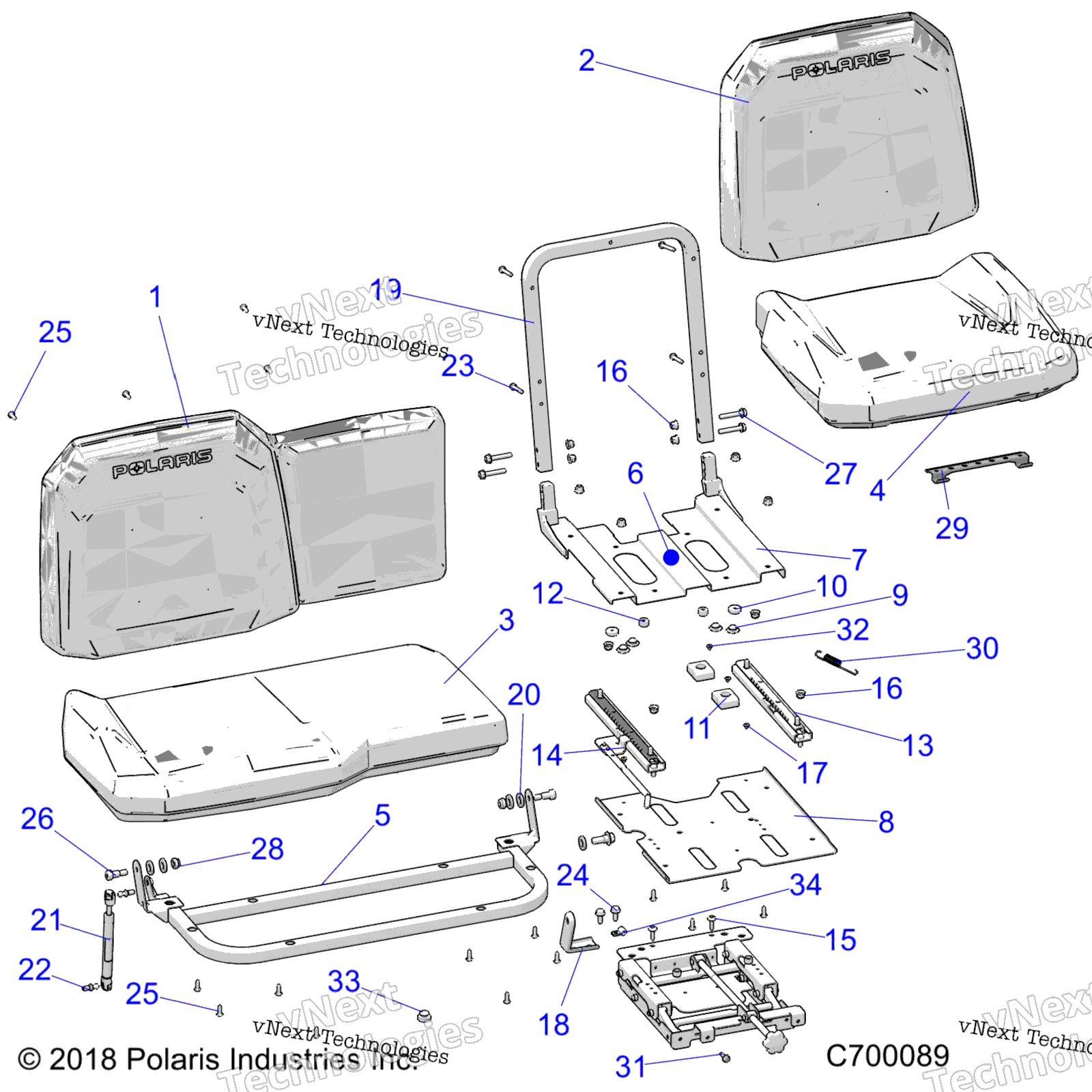 Кузов, сиденье Asm. And Slider R19rrs99c1/Cc/Pcc