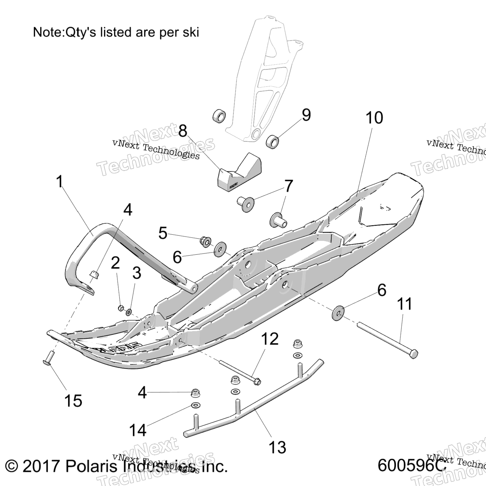 рулевой Ski Asm., Xc S19fjp8
