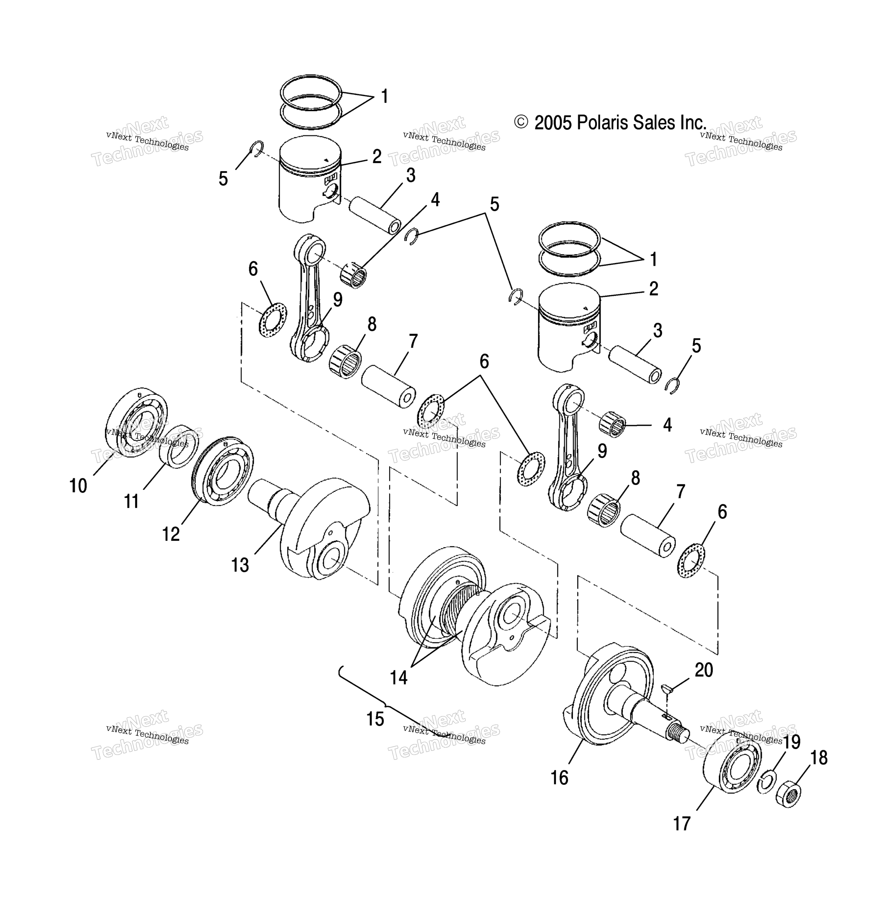 Engine, поршень & коленвал