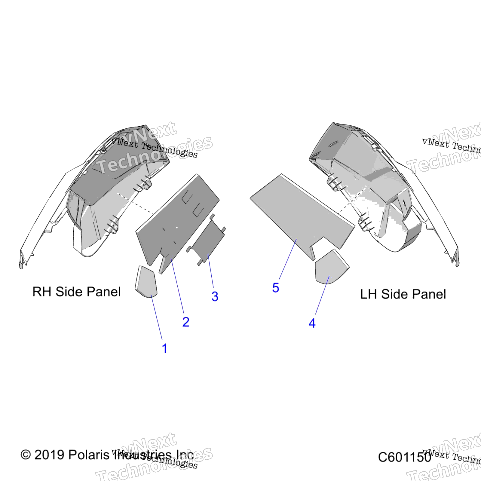 Body, Side Panels Foam / Fabric