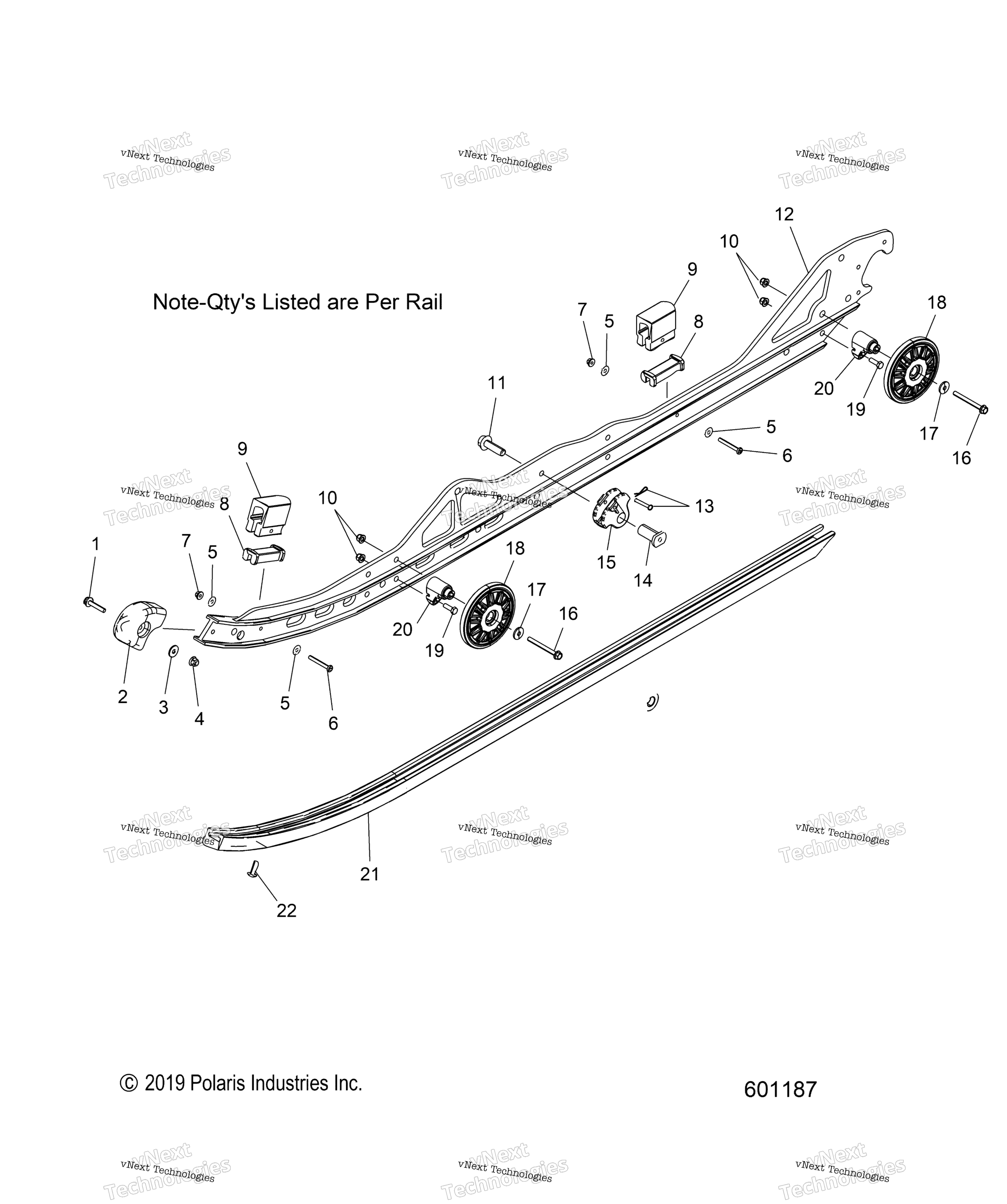 Suspension, Rail, Lh / Rh