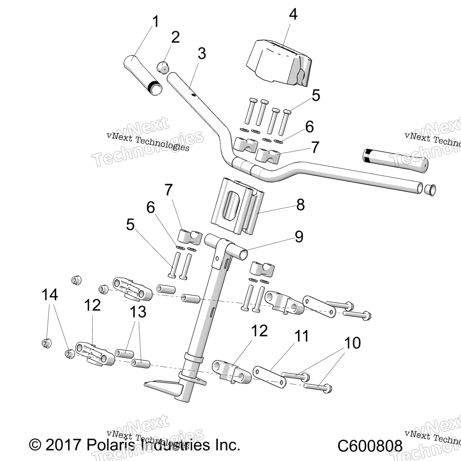 Steering, Upper & руль Asm