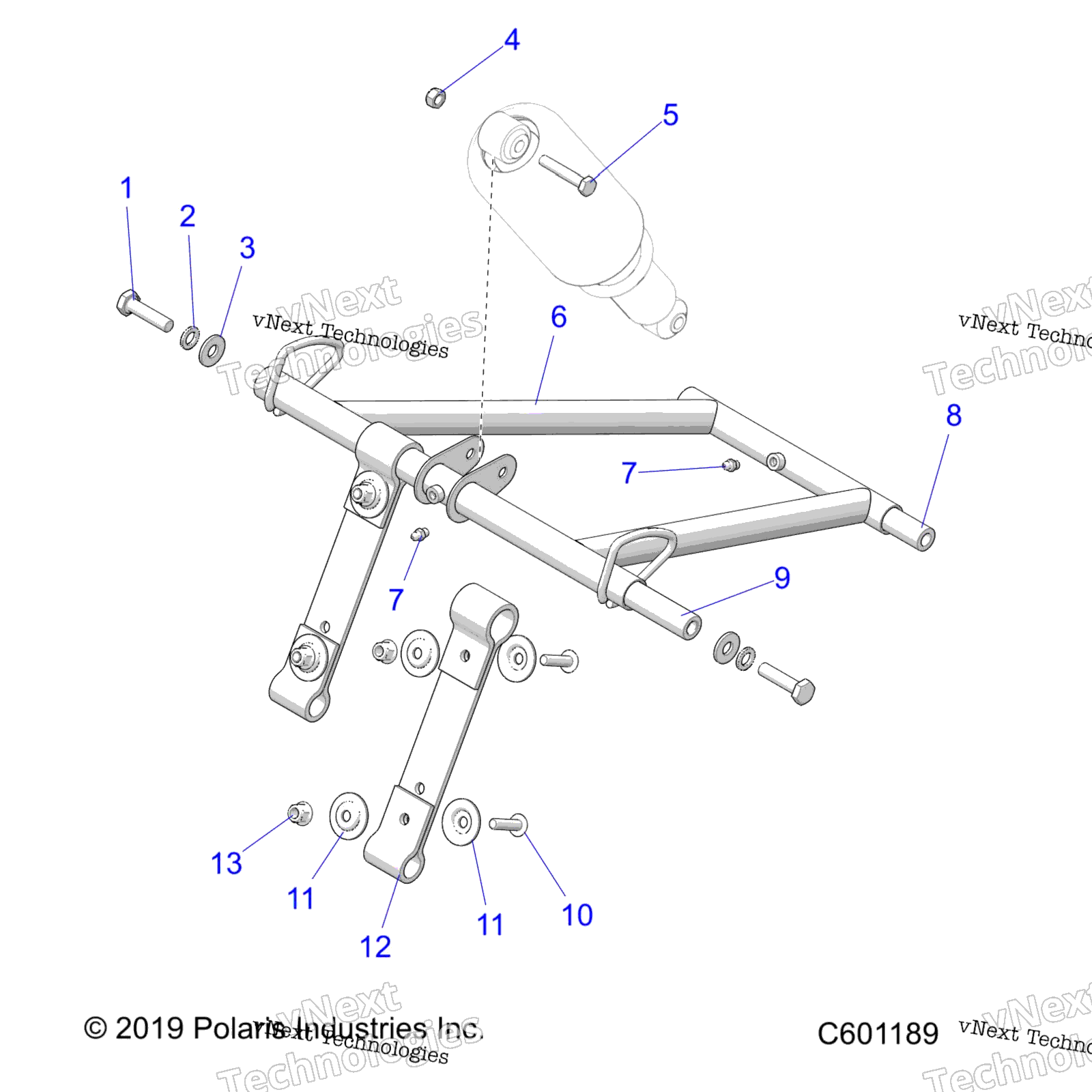 Suspension, Torque Arm, передний