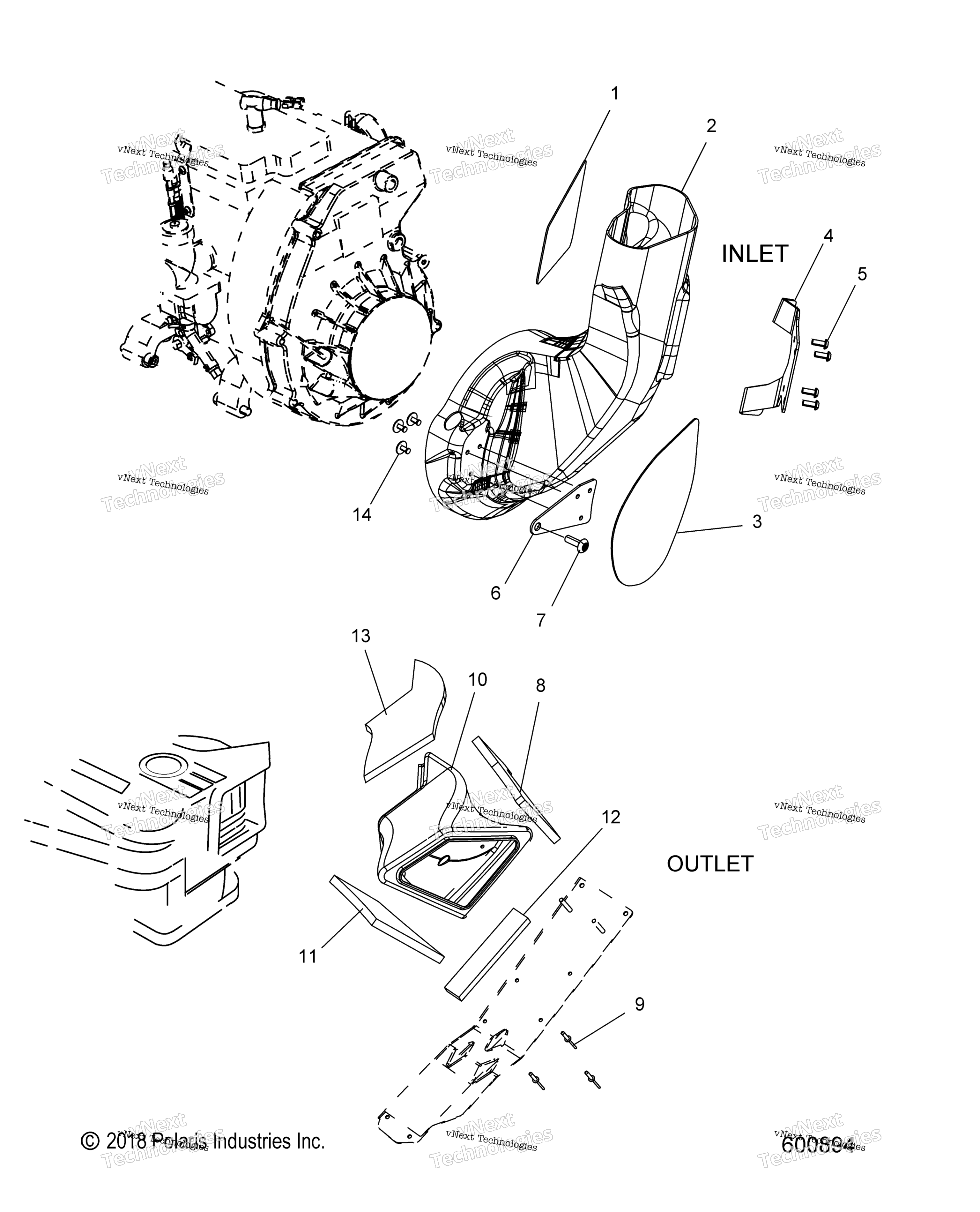 Engine, Воздушный впускной & Outlet Ducts