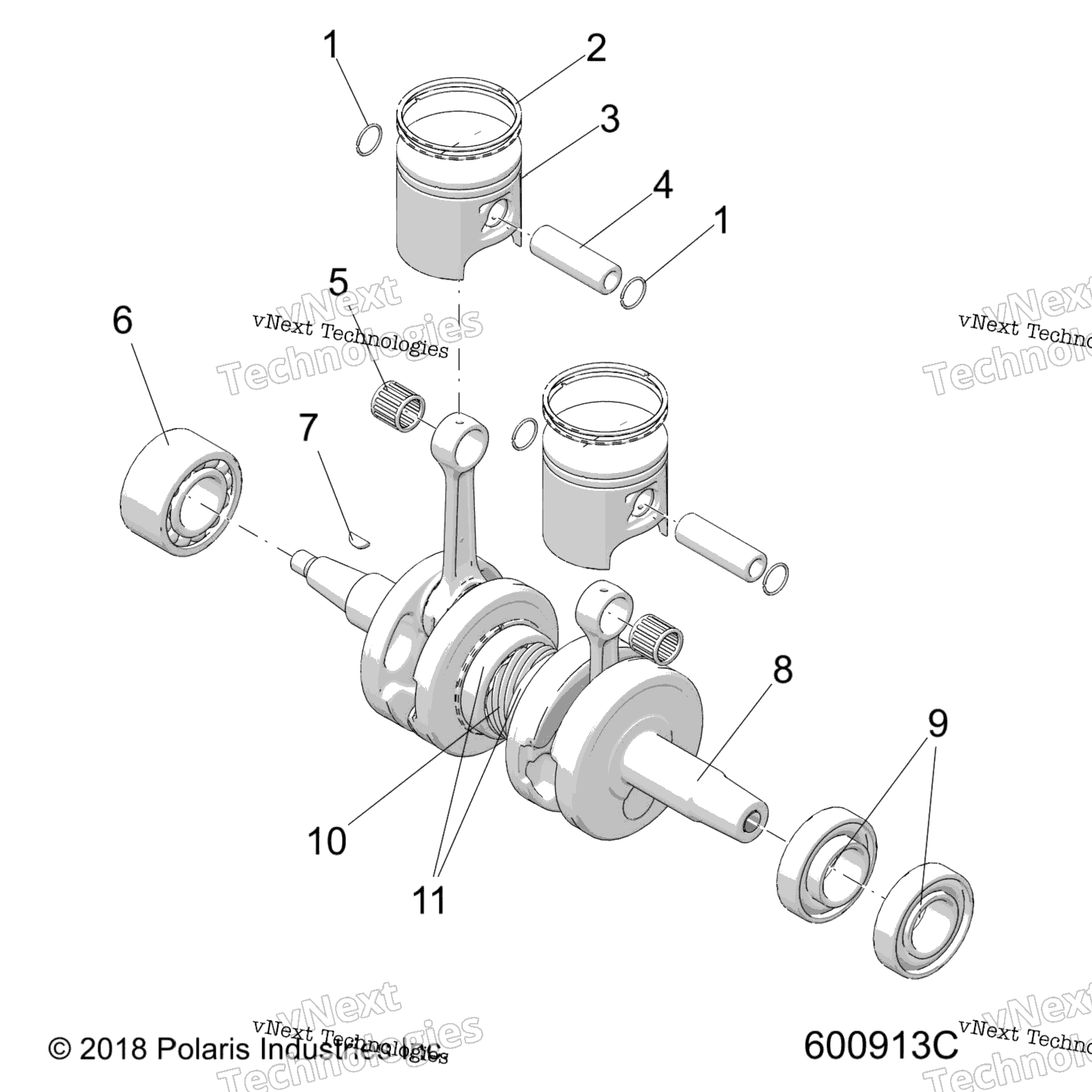 Engine, поршень & коленвал