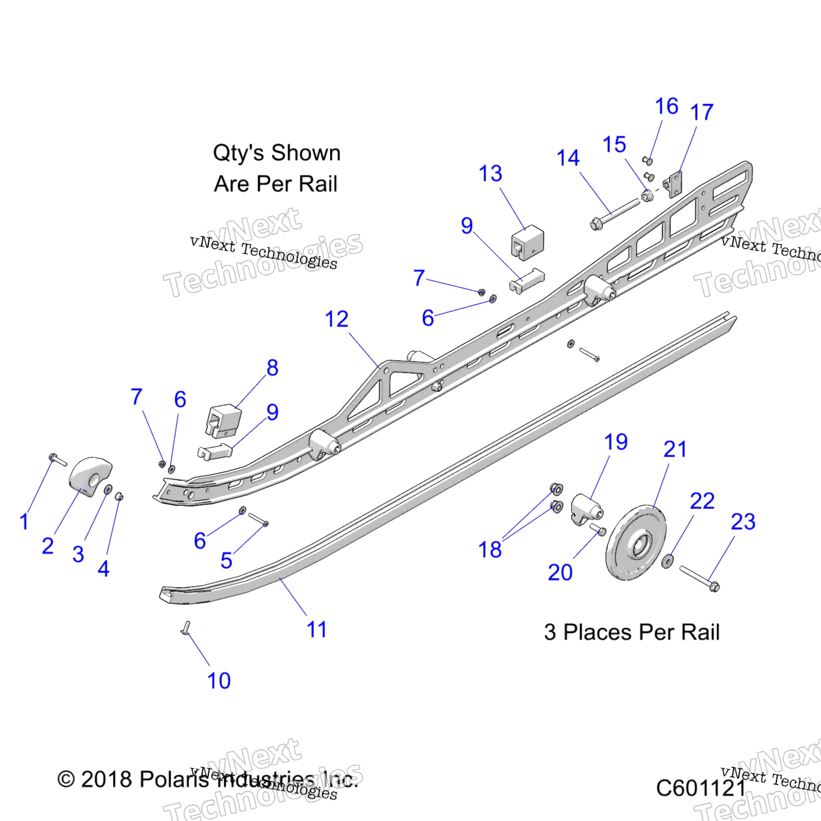 Suspension, Rail, Lh / Rh