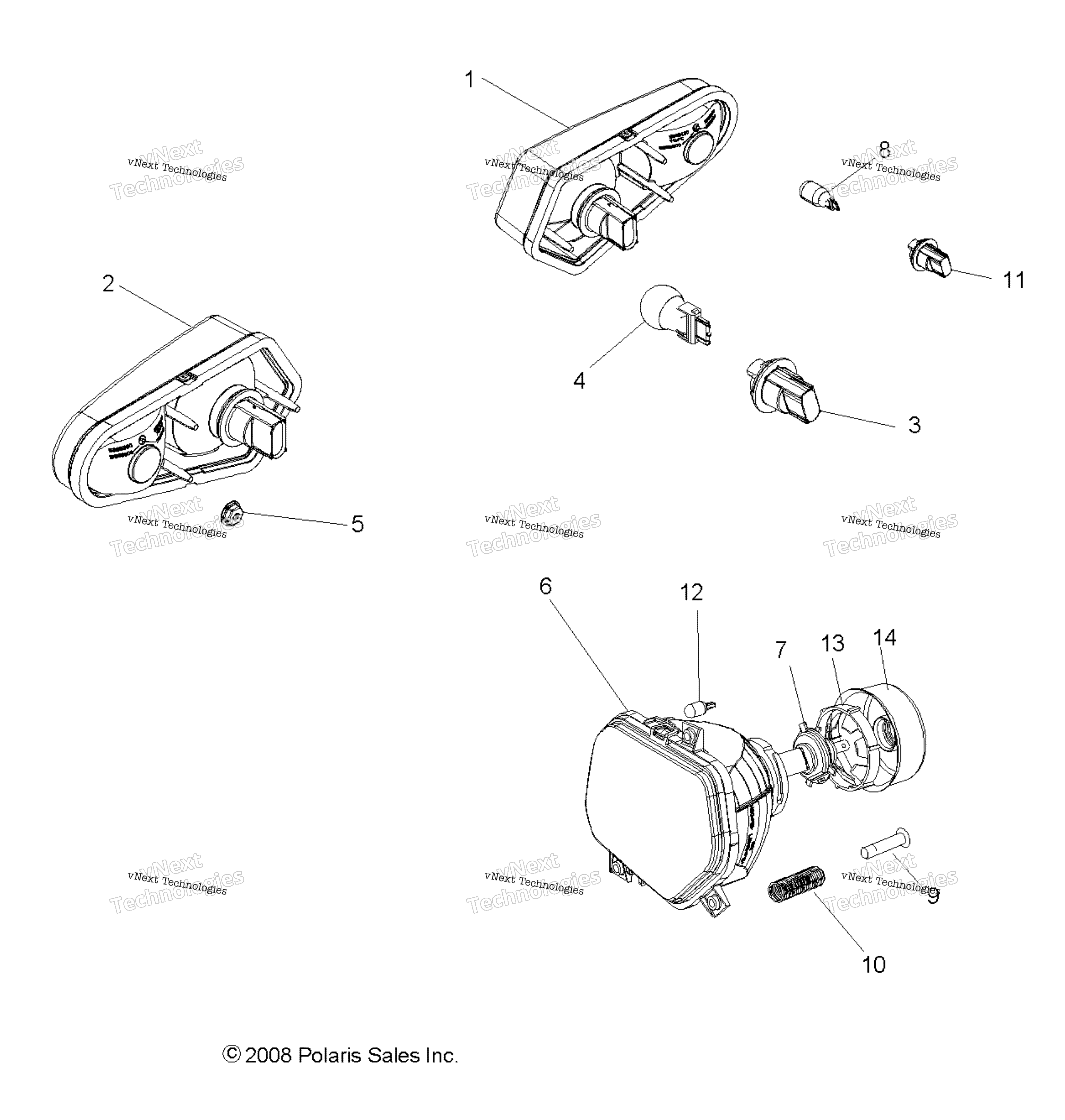 Electrical, Headlights, Taillights и Bulbs