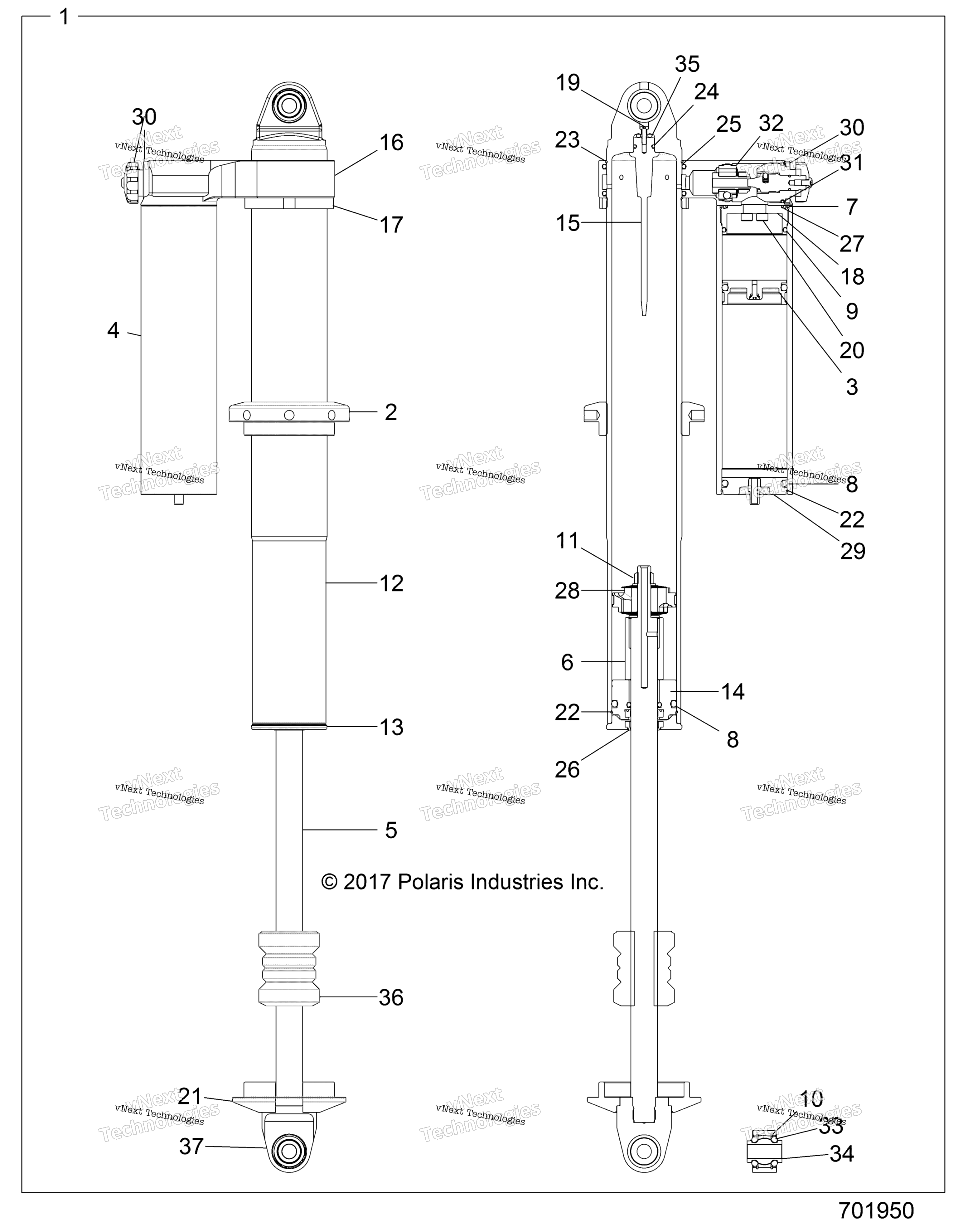 Подвеска, задний амортизатор Internals