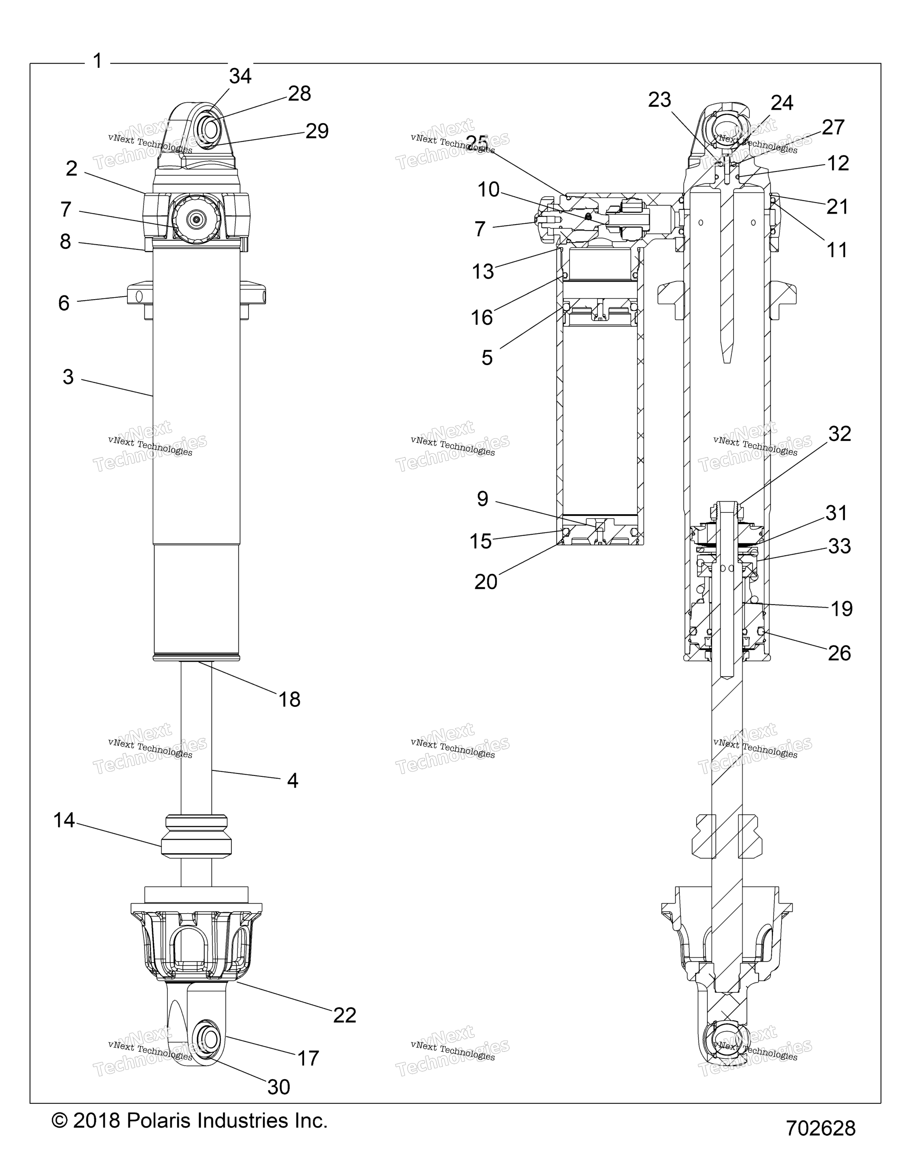 Подвеска, передний амортизатор Internals
