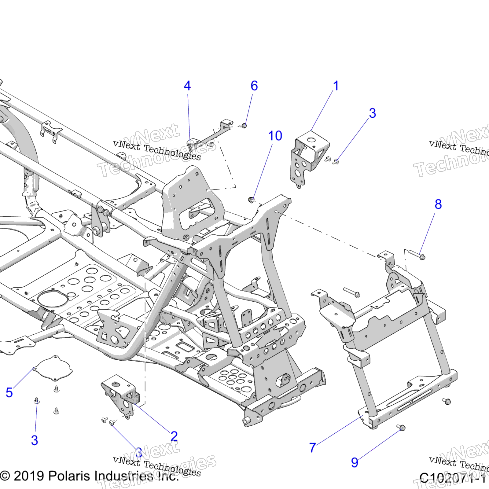 Chassis, передний Cab Supports
