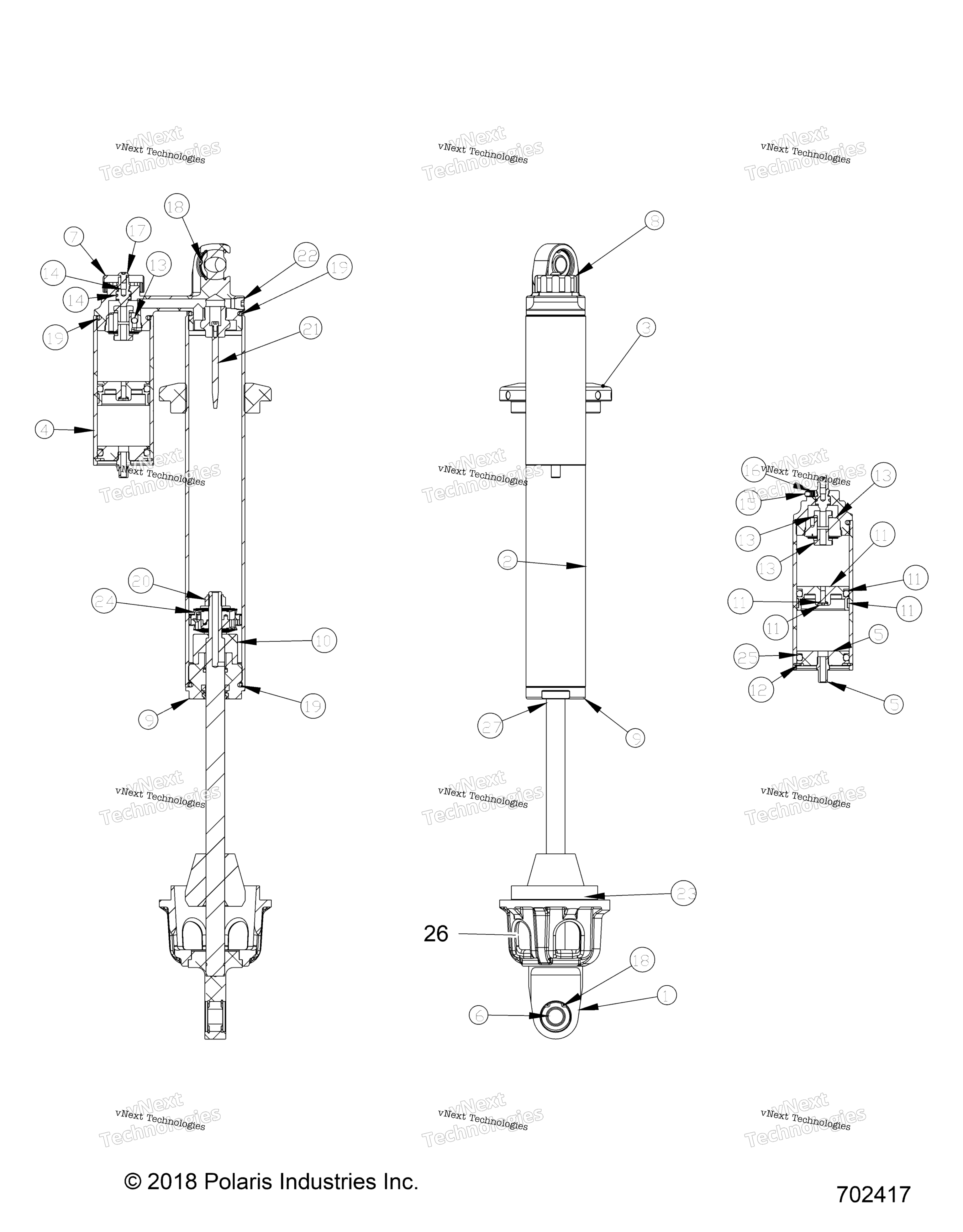 Подвеска, передний амортизатор Internals