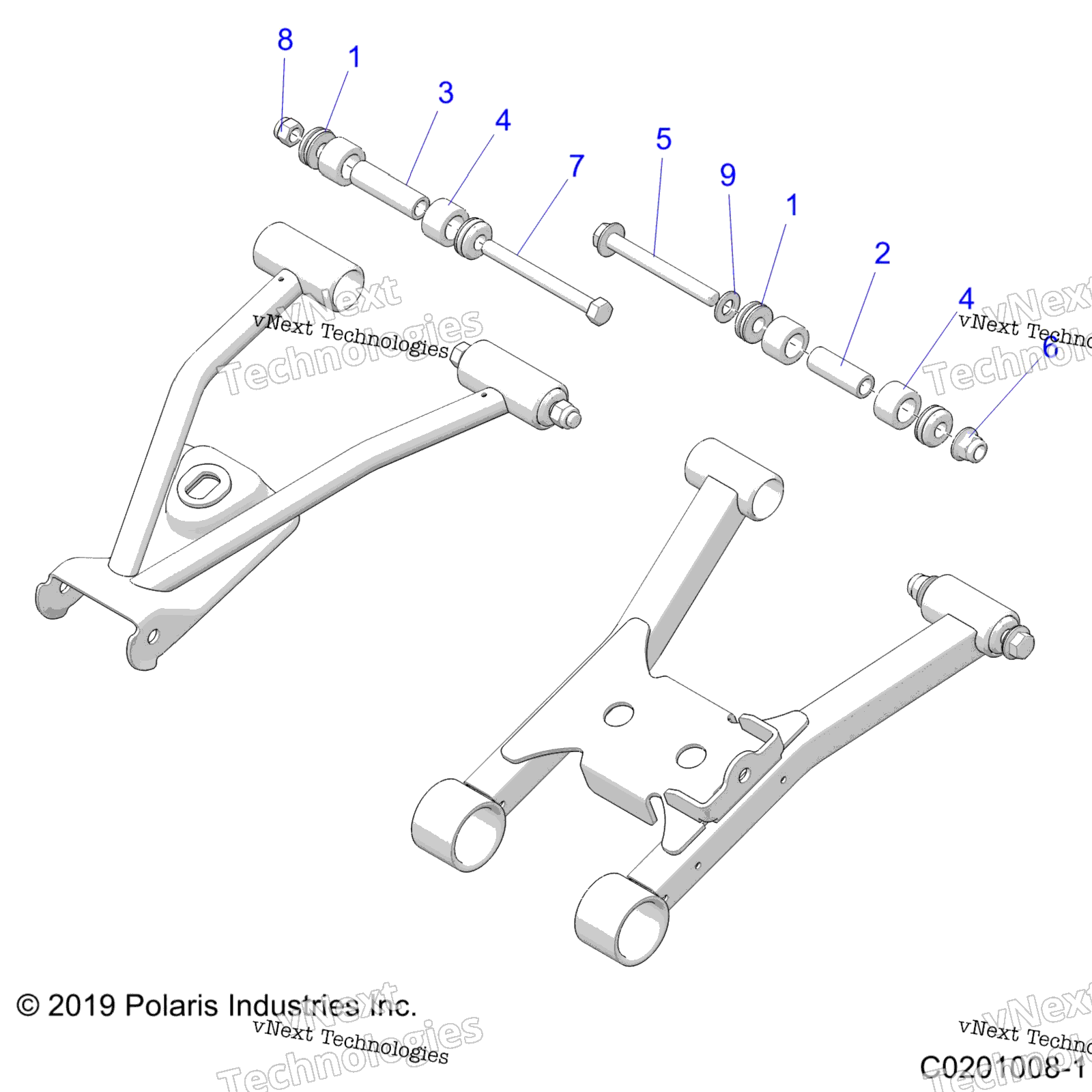 Подвеска, задняя Aarm Mounting & Bushings (C02010081]