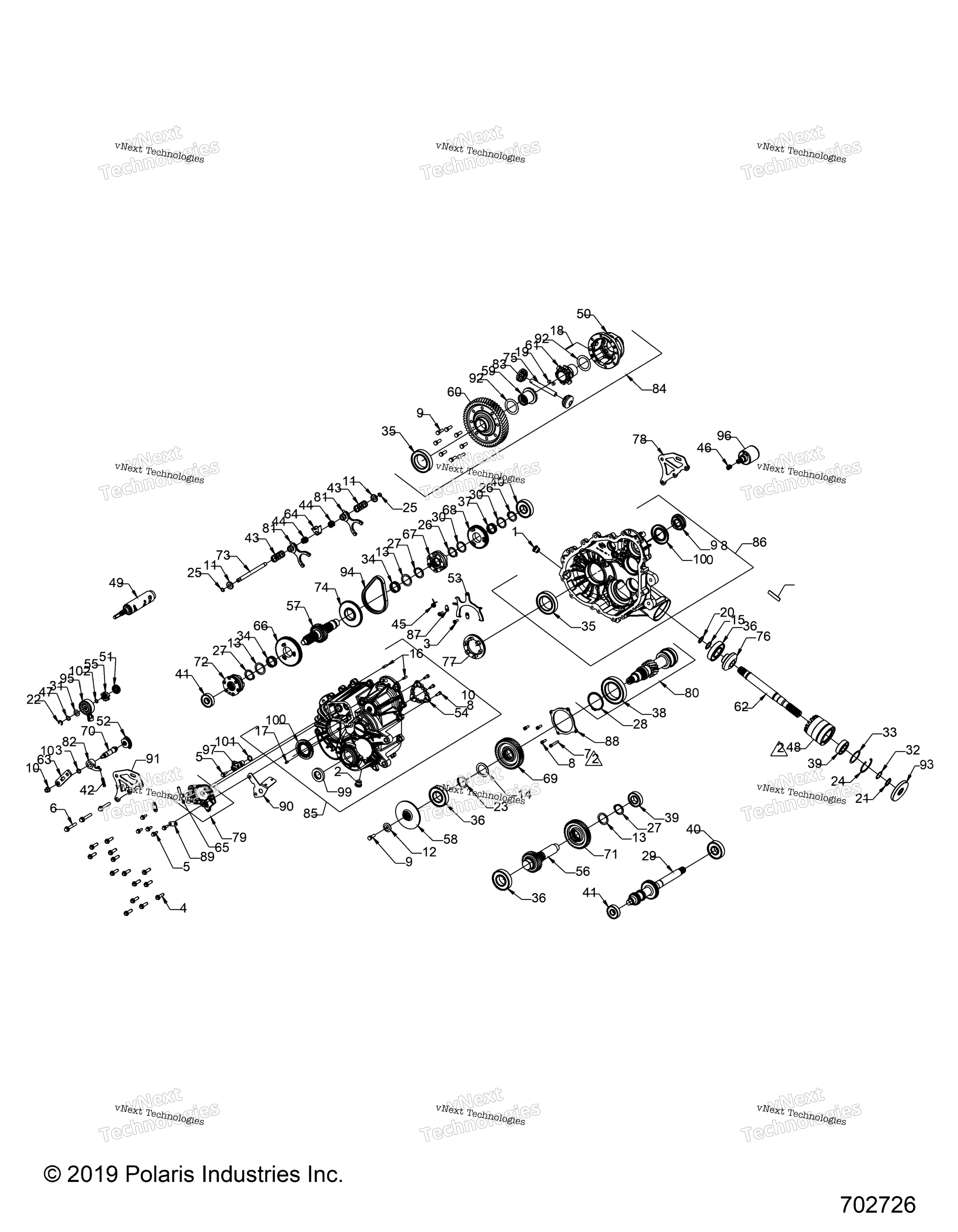 Трансмиссия, главный редуктор (702726)