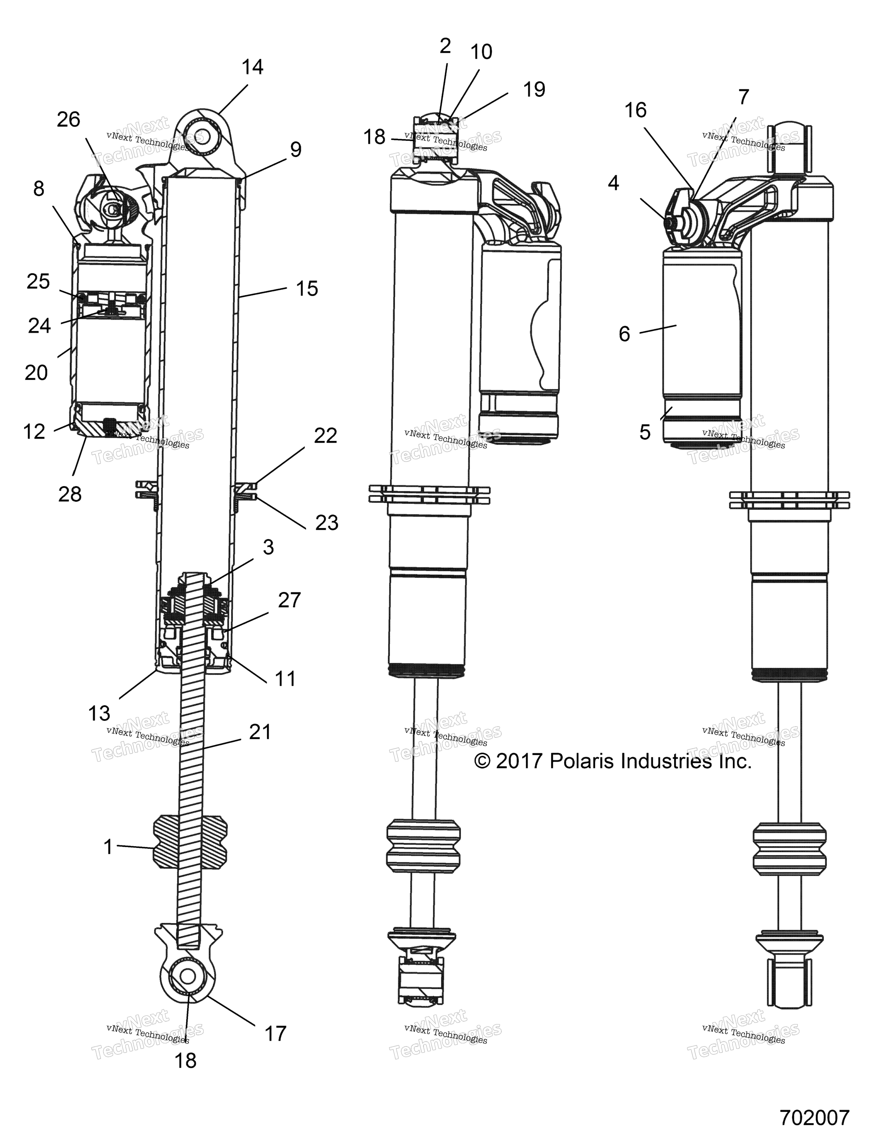 Подвеска, передний амортизатор Internals
