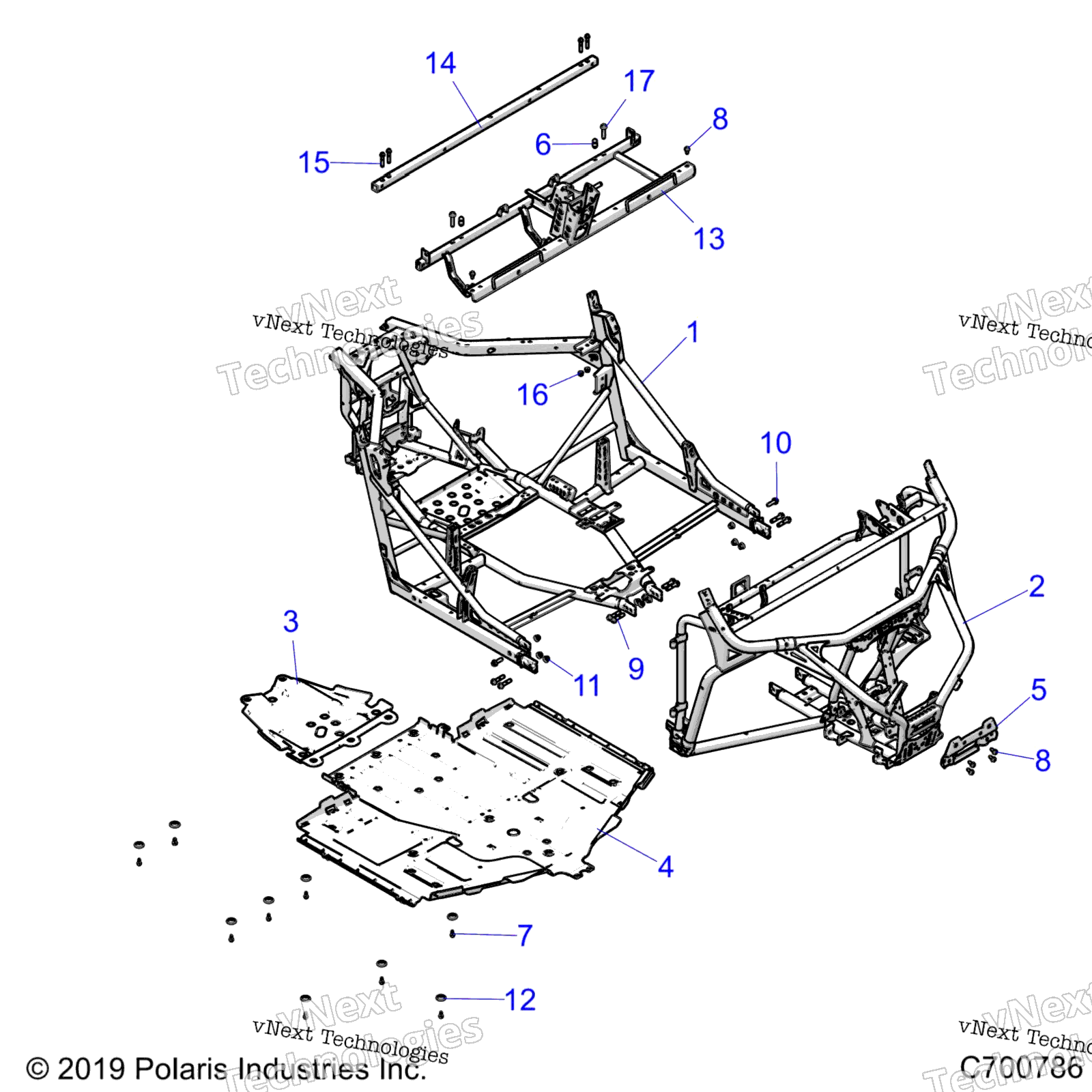 Шасси, основная рама And Skid Plates