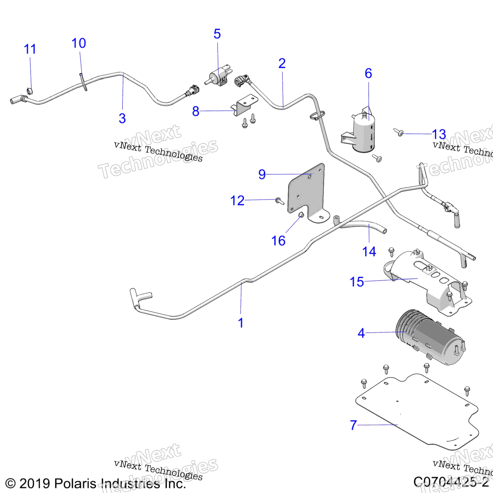 Body, топливный Tank, Evap Canister и Lines G20gap99bm