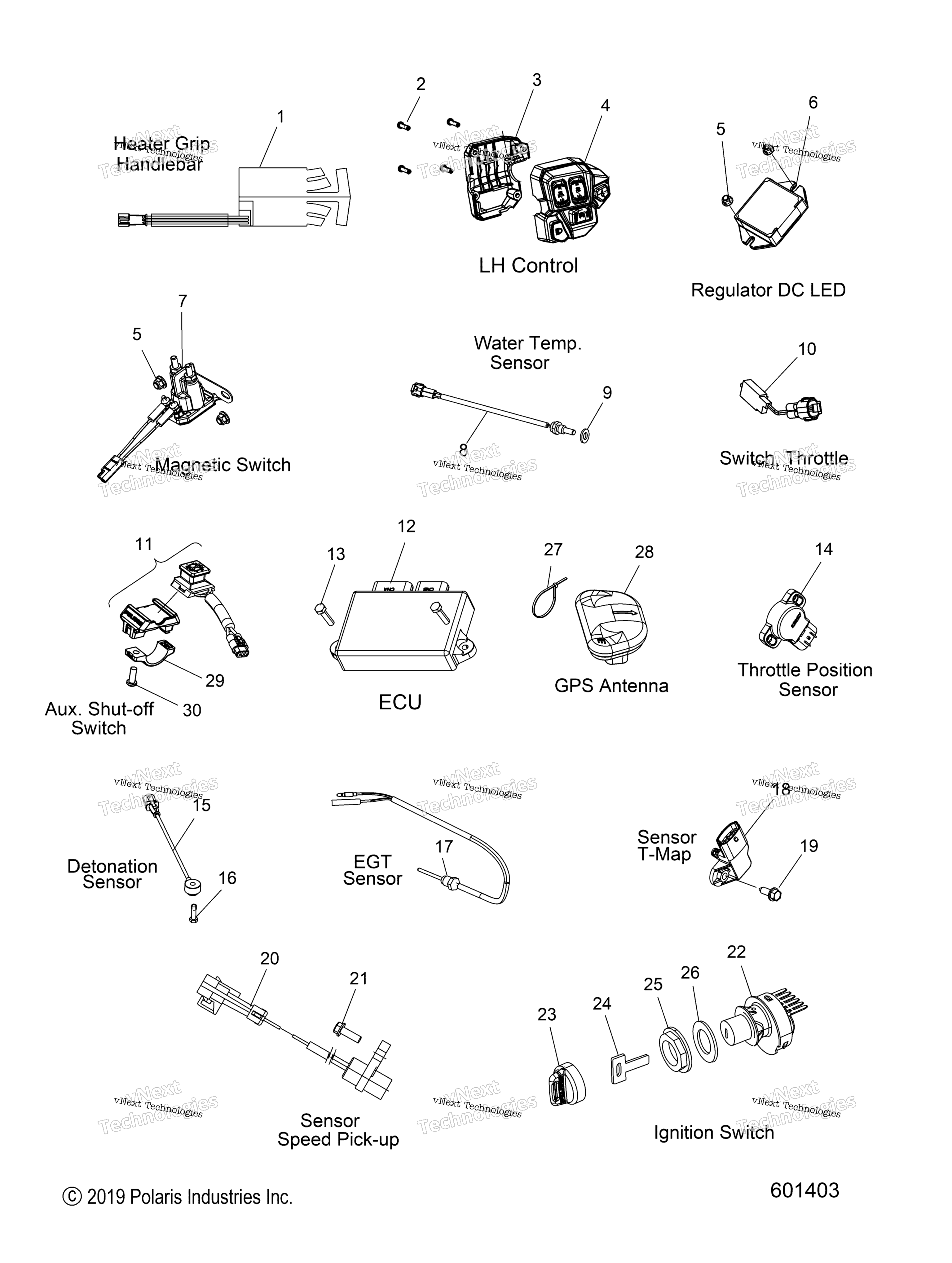 электрооборудование Switches, Sensors & Components