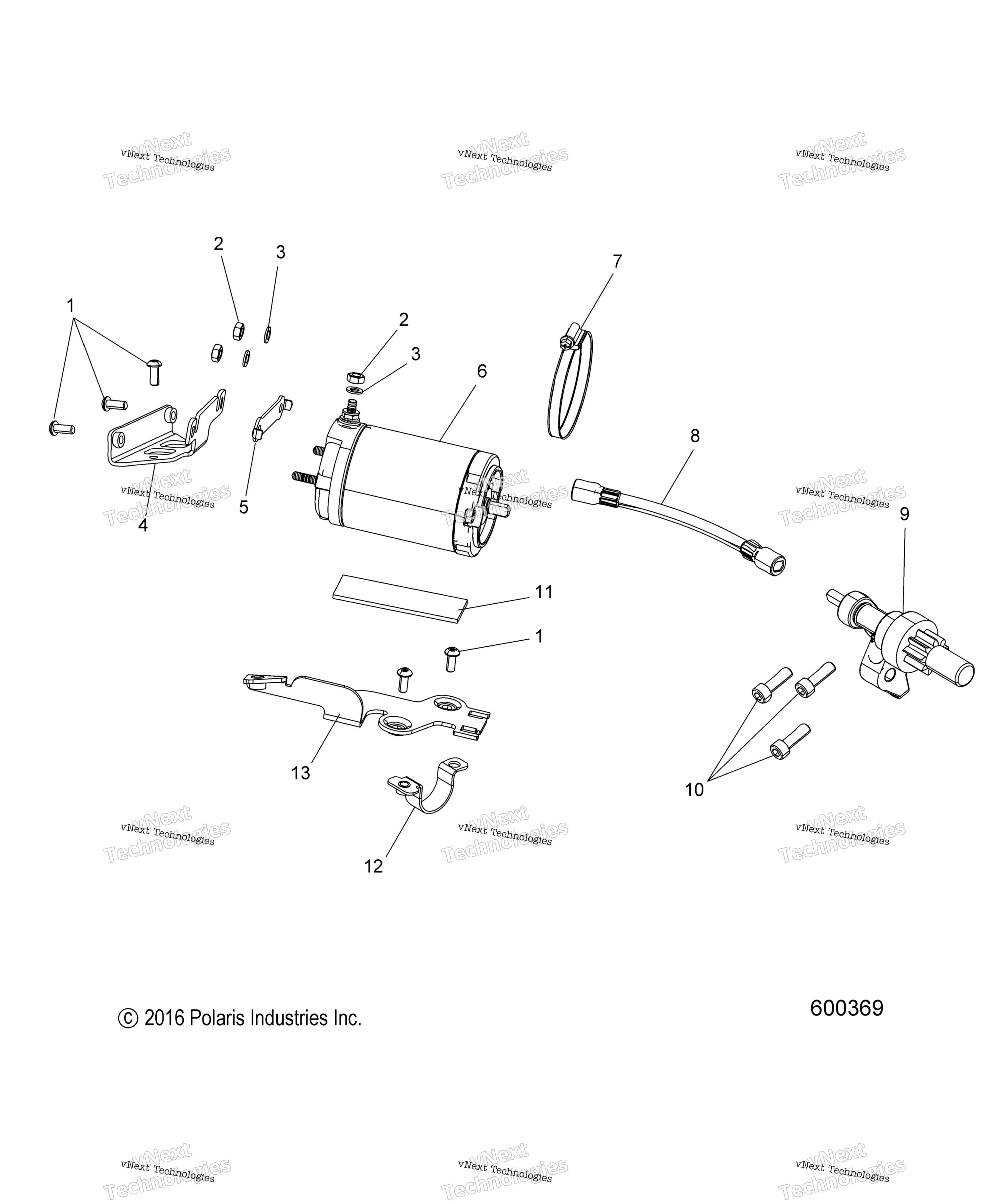 Двигатель, стартер Motor E.S