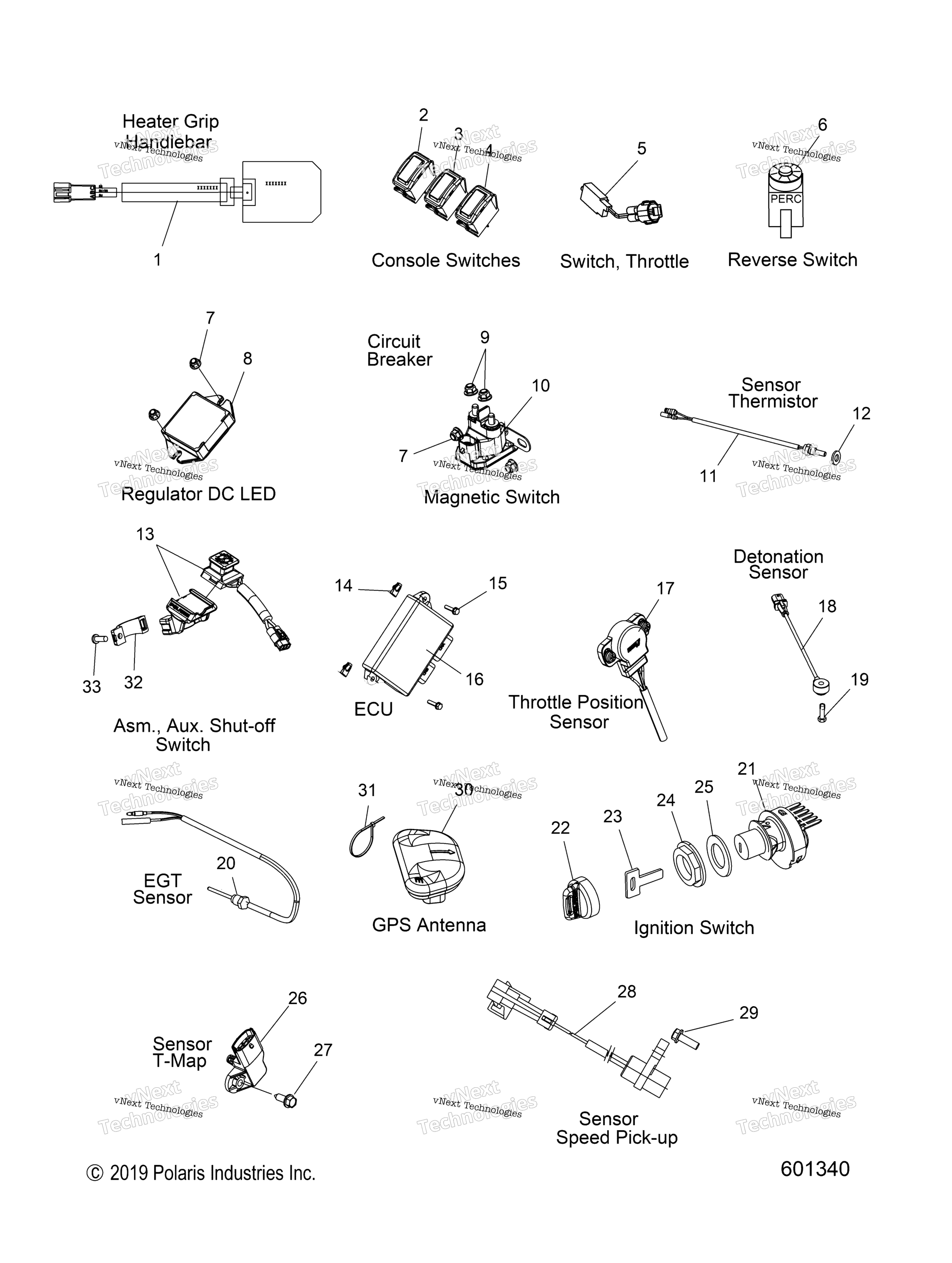 электрооборудование Switches, Sensors & Components