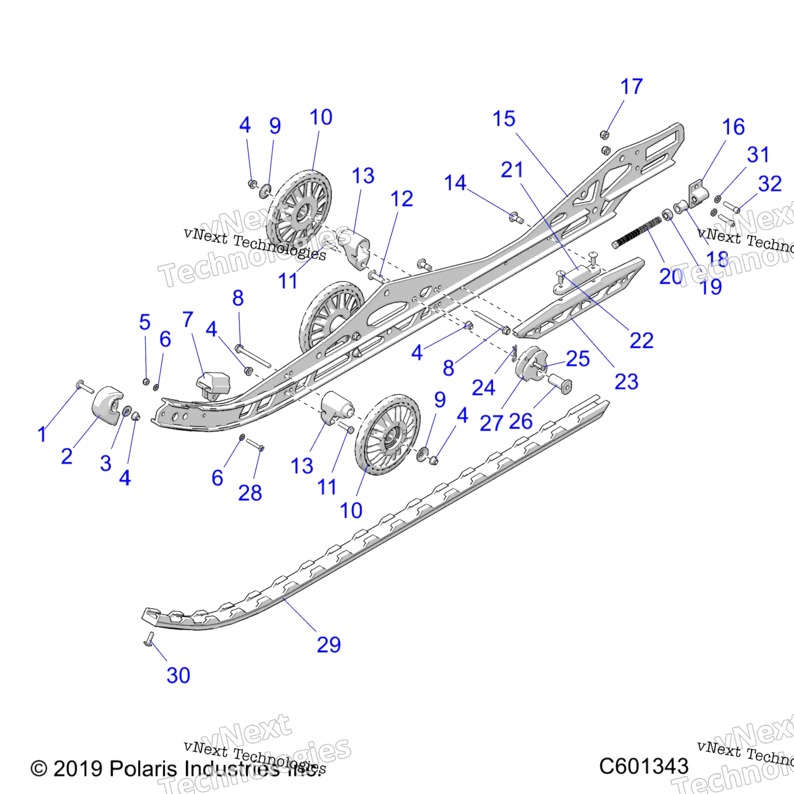 Suspension, Rail, Lh / Rh