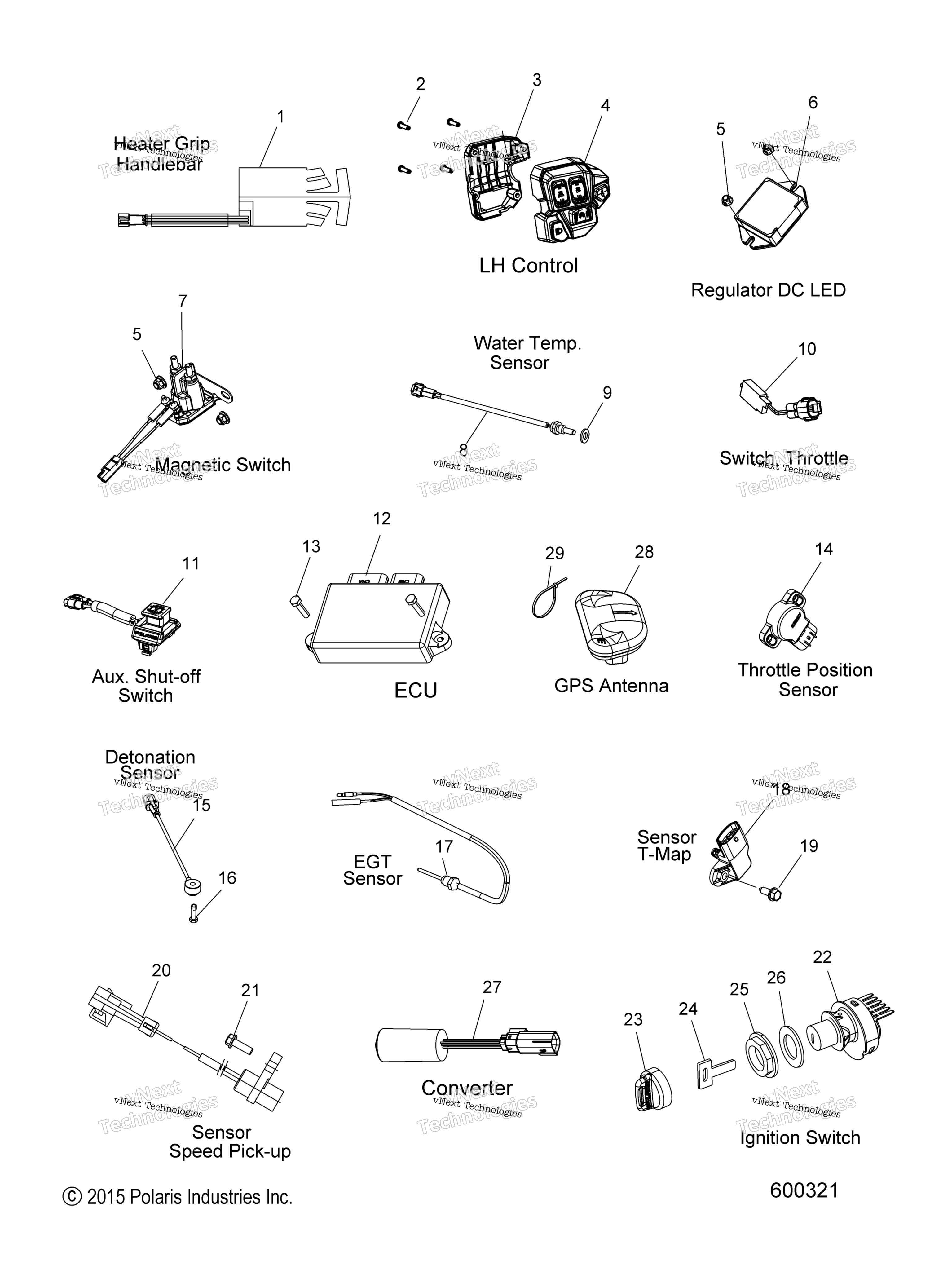 электрооборудование Switches, Sensors & Components