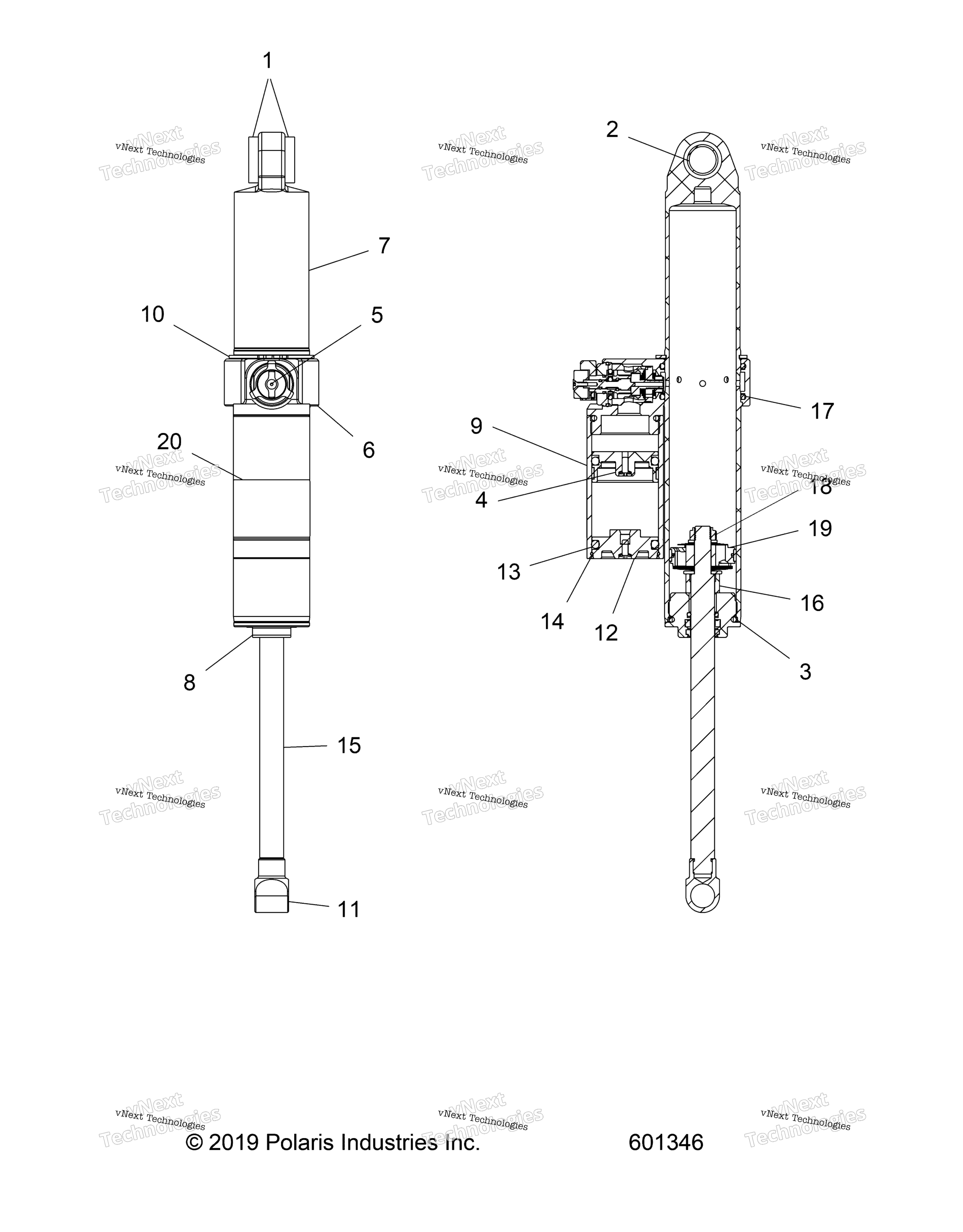 Suspension, Shock, задний Track (601346)