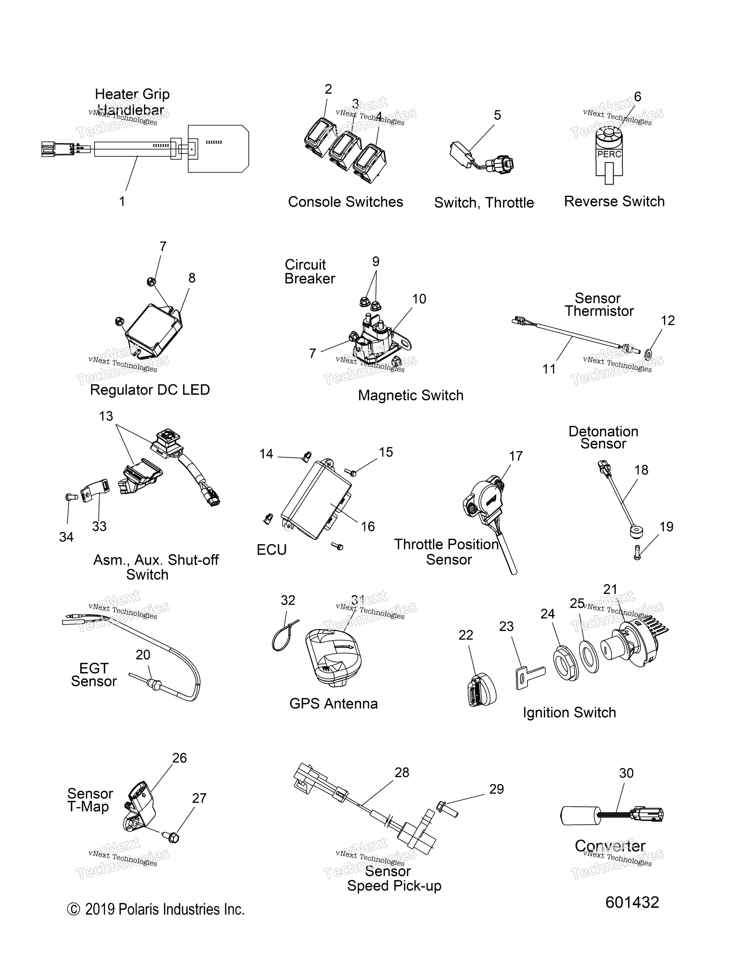 Electrical, Switches, Sensors & Components All опции