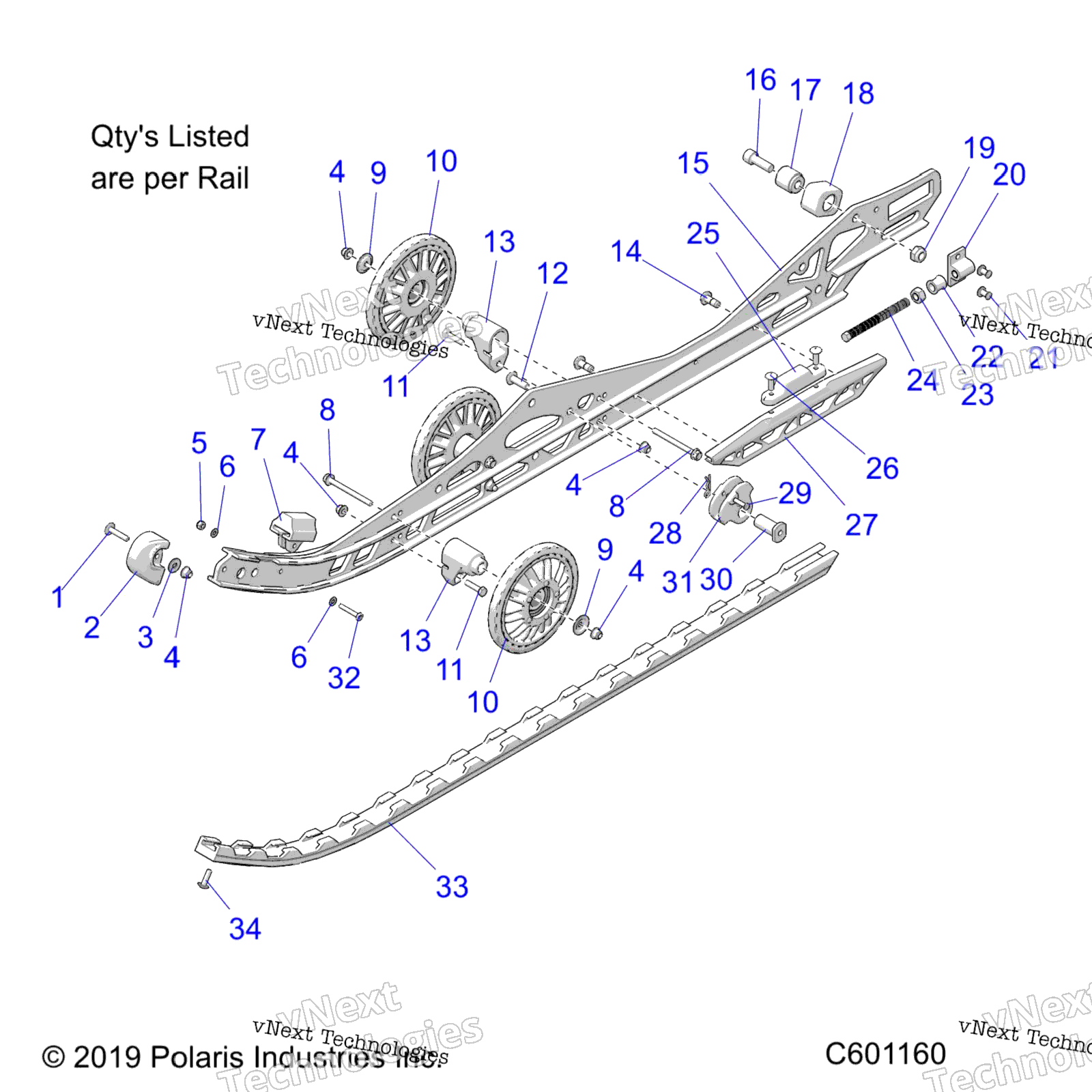 Suspension, Rail, Lh / Rh