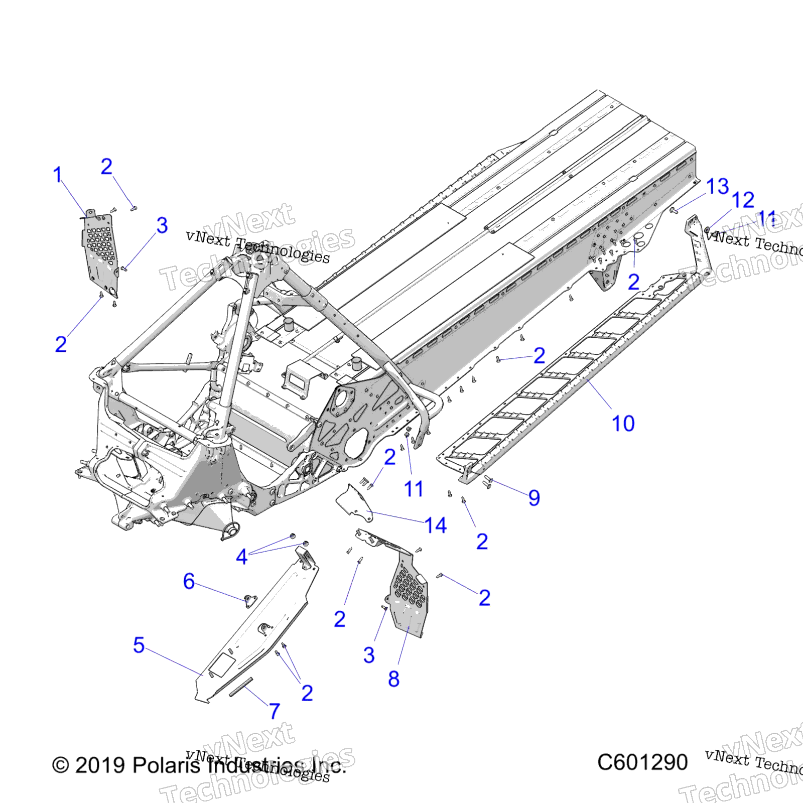 Chassis, сцепление Guard, Footrests, и Running Boards All Options