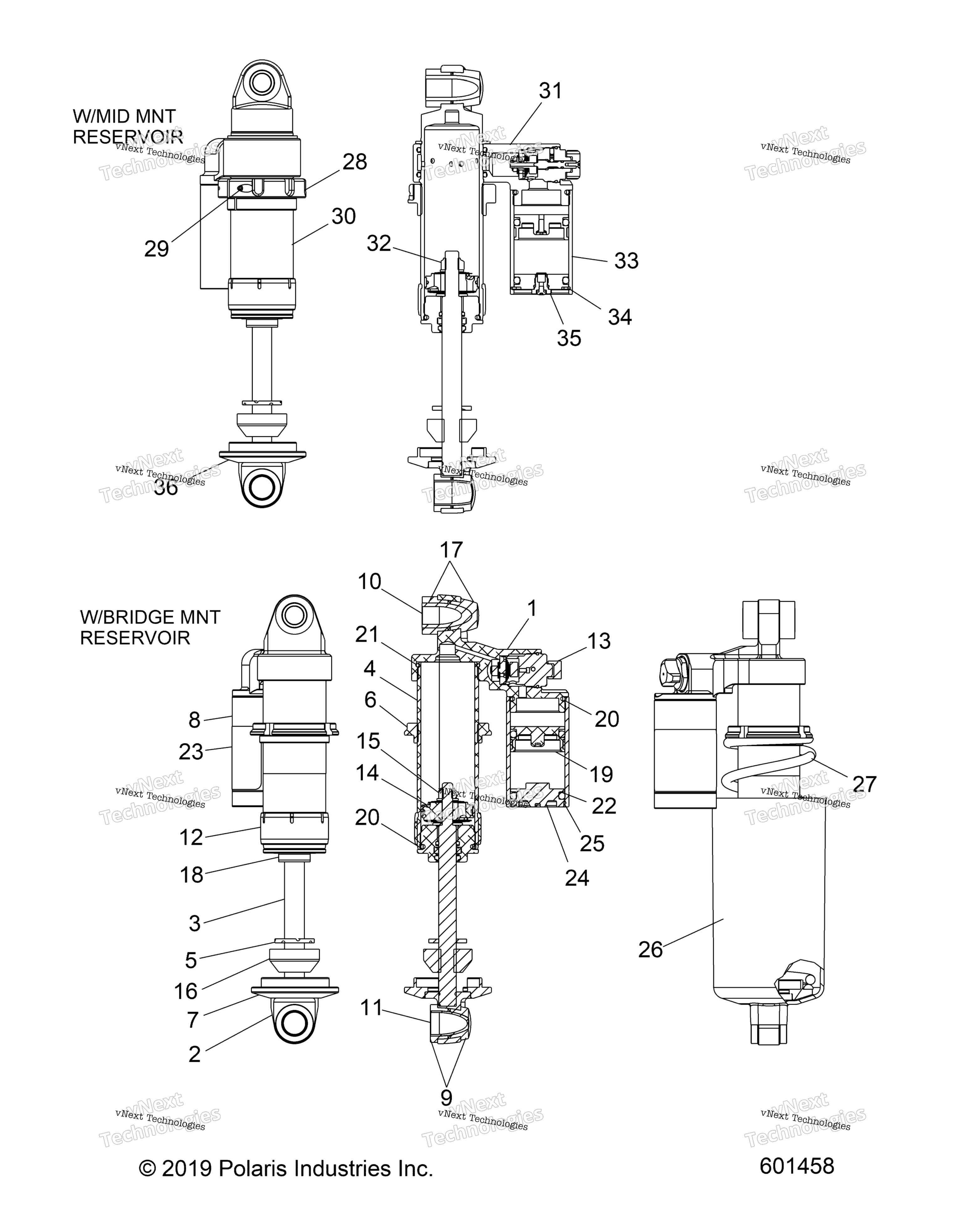 Suspension, Shock, передний Track (601458)
