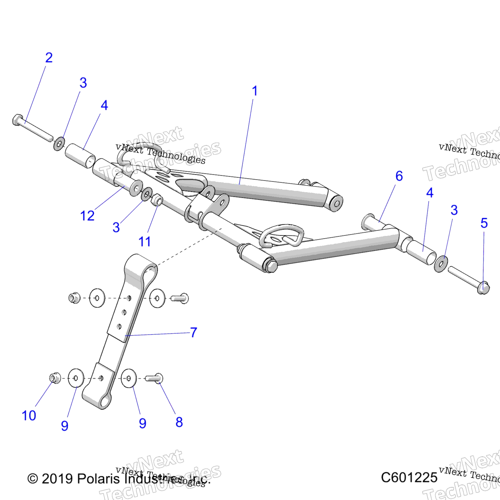 Suspension, Torque Arm, передний