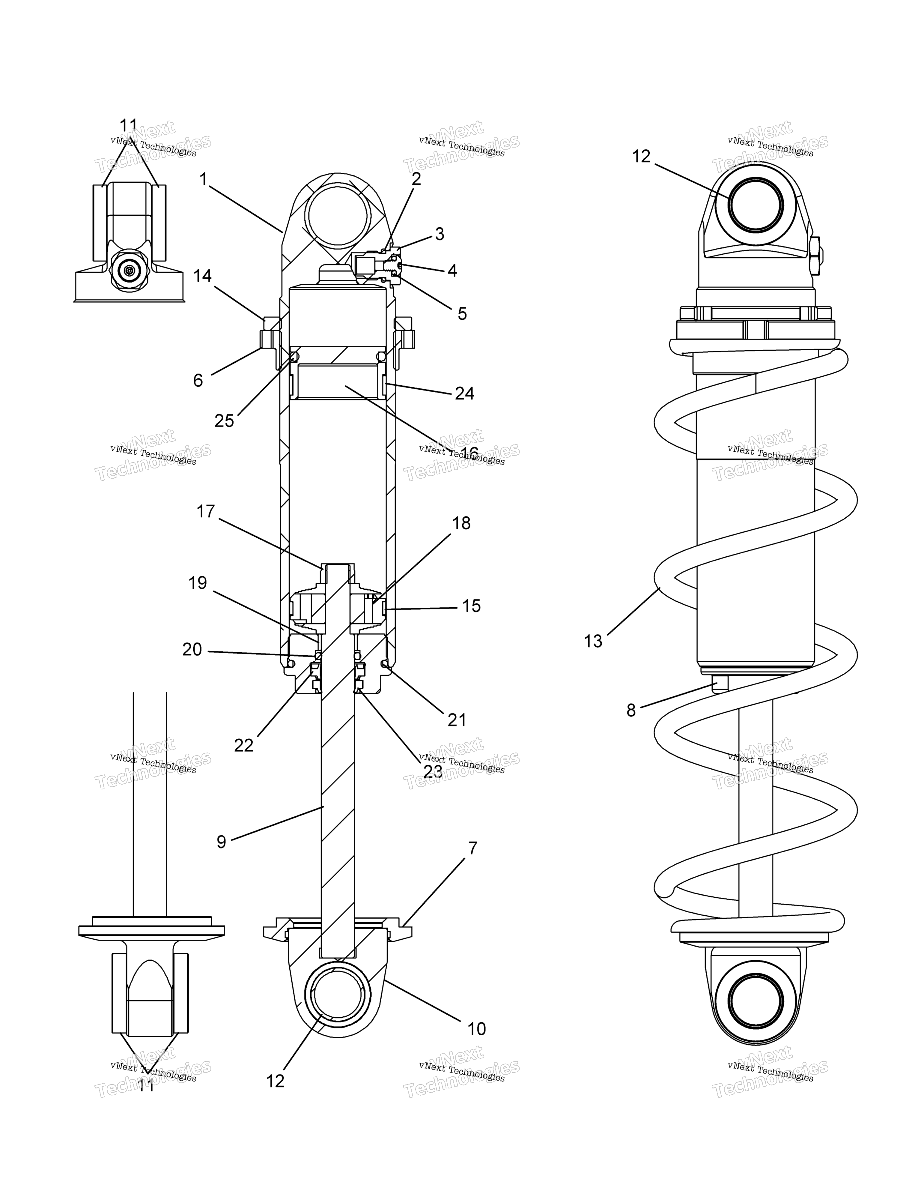 Suspension, Shock, передний Track All Options