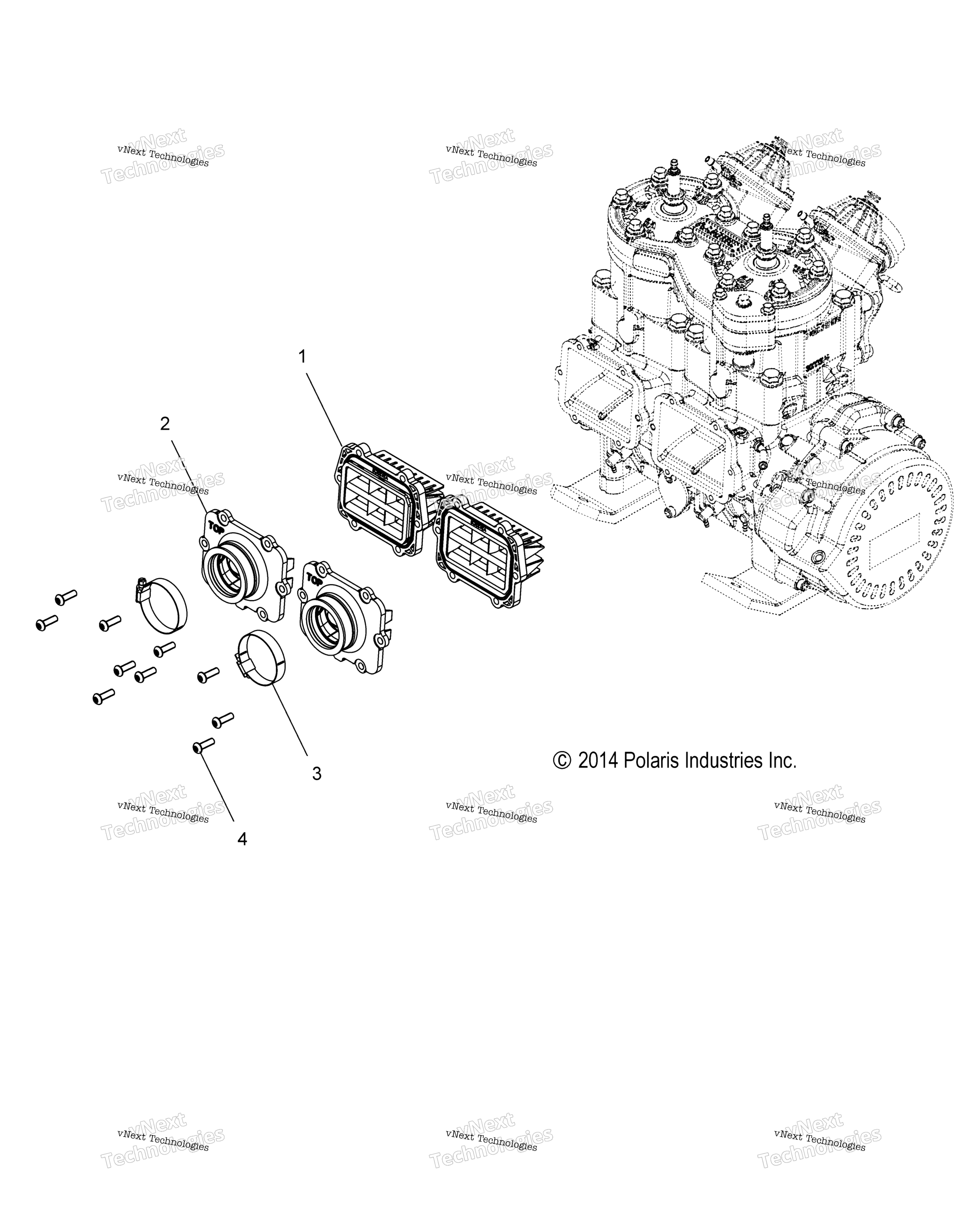 Engine, Reed клапан & Carb. Adaptor