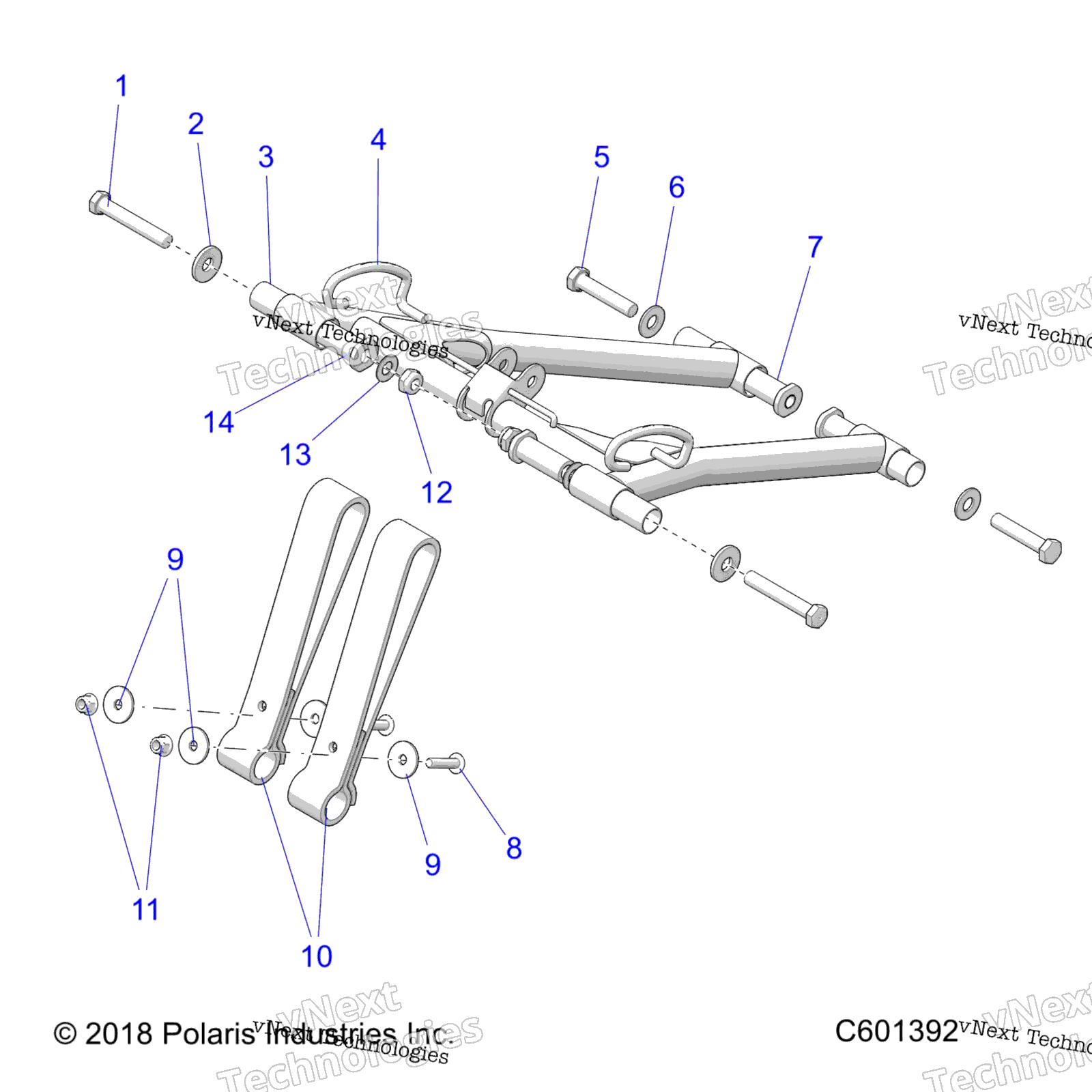 Suspension, Torque Arm, передний