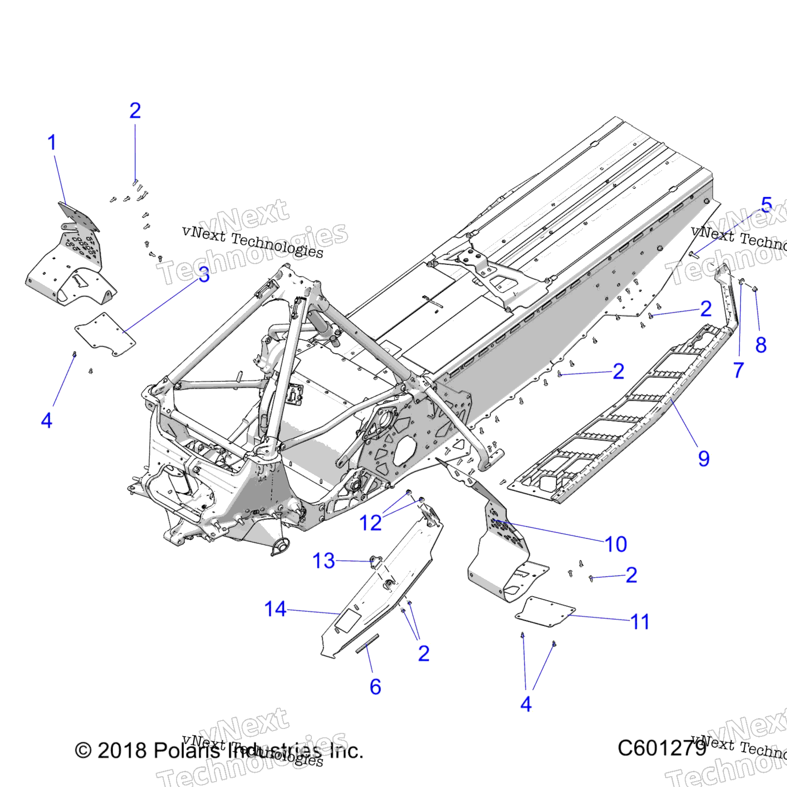 Chassis, сцепление защита / Footrests / Running Boards